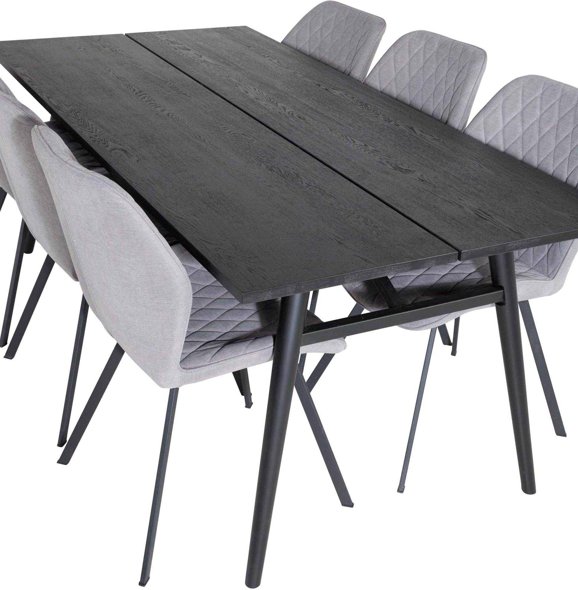 Elegantes Esszimmerset mit erweiterbarem Tisch und 6 Stühlen.