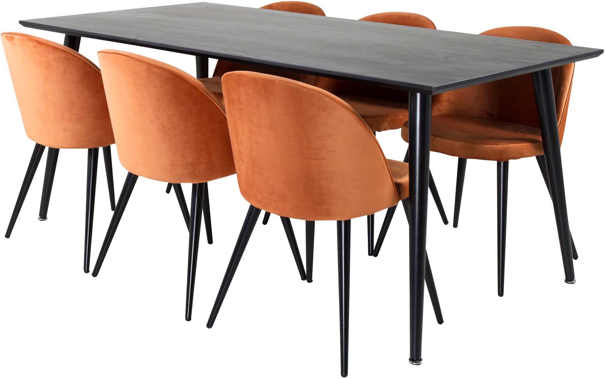 Elegantes Dipp Esszimmerset 180cm für 6, samtig, von Venture Home.