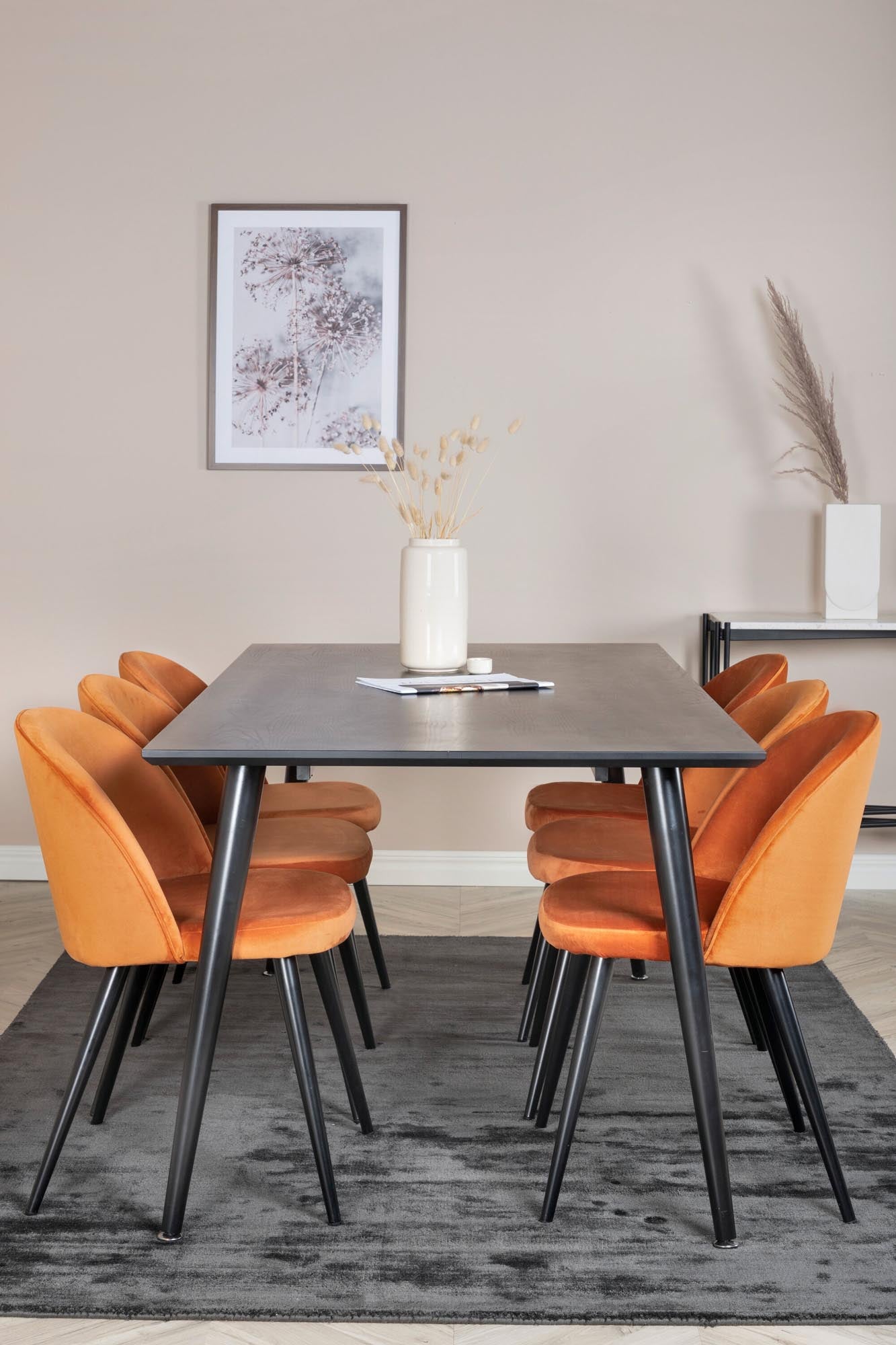 Stilvolles Dipp Esszimmerset 180cm für 6, samtig, von Venture Home.