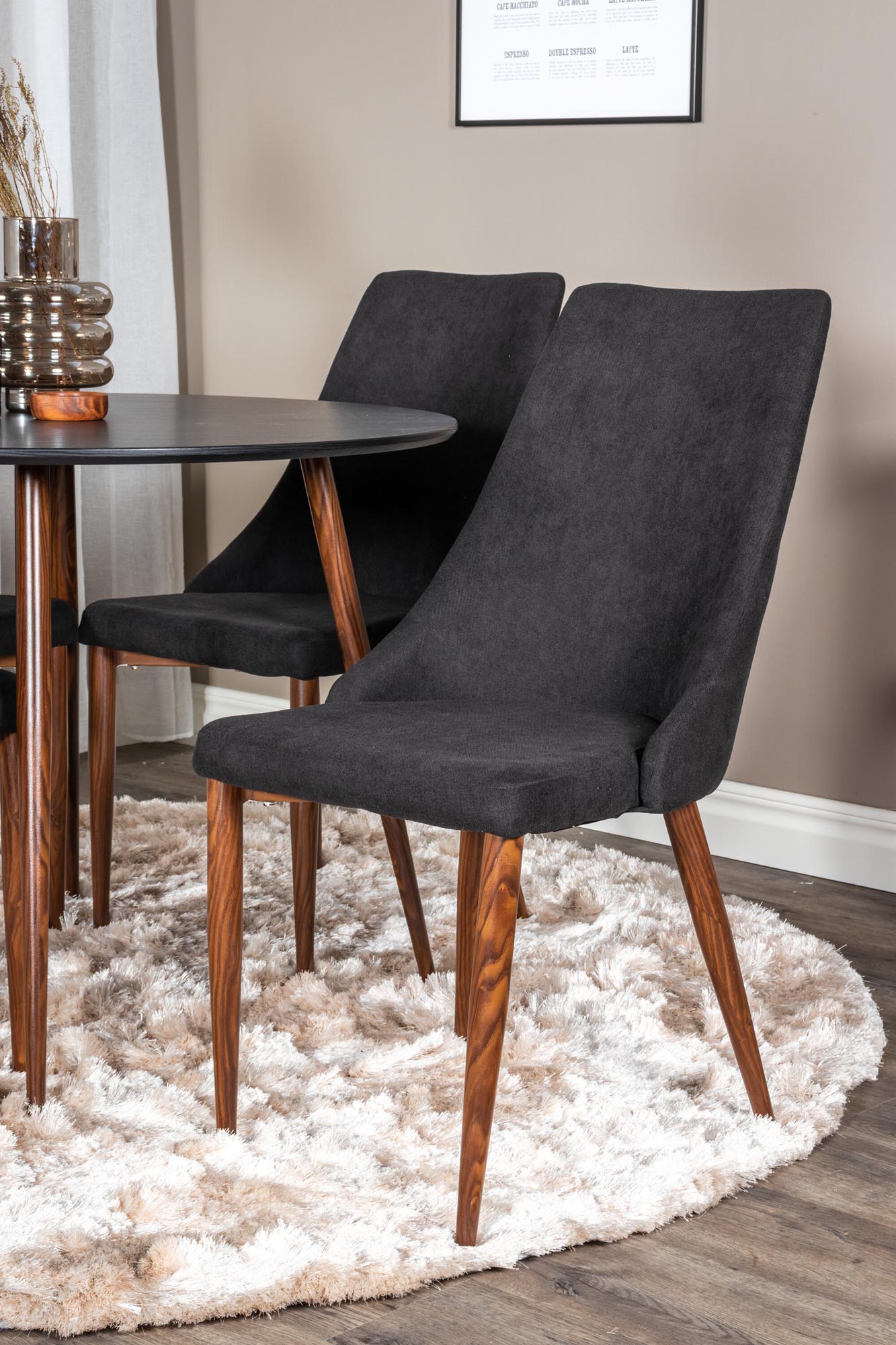 Elegantes Esszimmerset Plaza + Leone, 100cm, 4 Stühle, Venture Home.