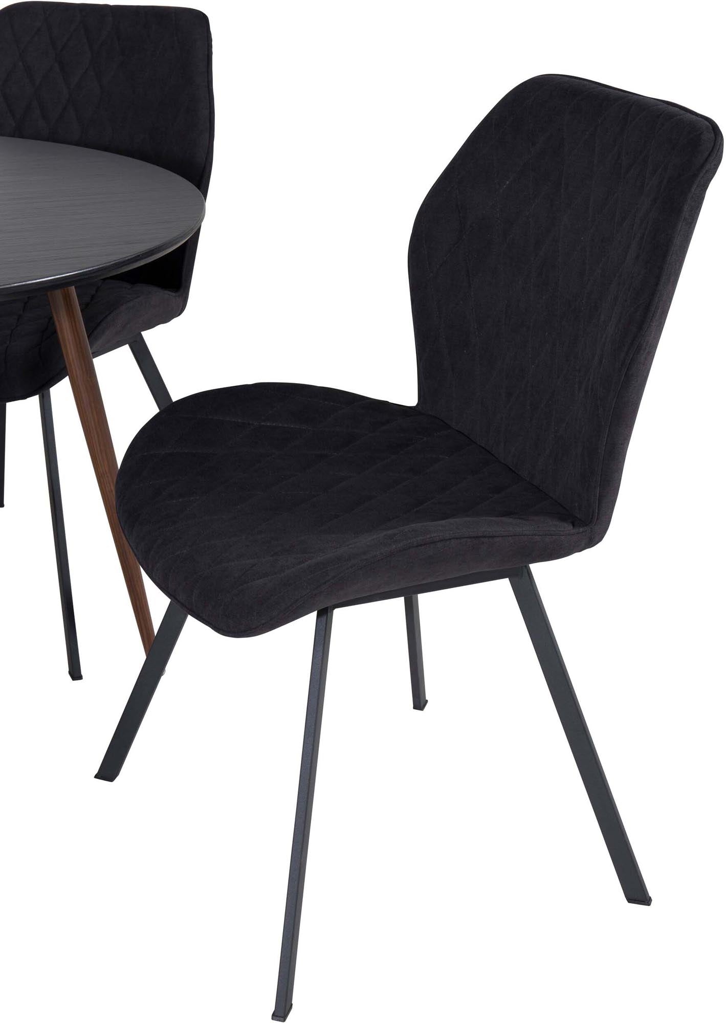 Plaza Esszimmerset + Gemma: Eleganter Esstisch mit luxuriösen Samtstühlen für unvergessliche Momente und gesellige Runden.