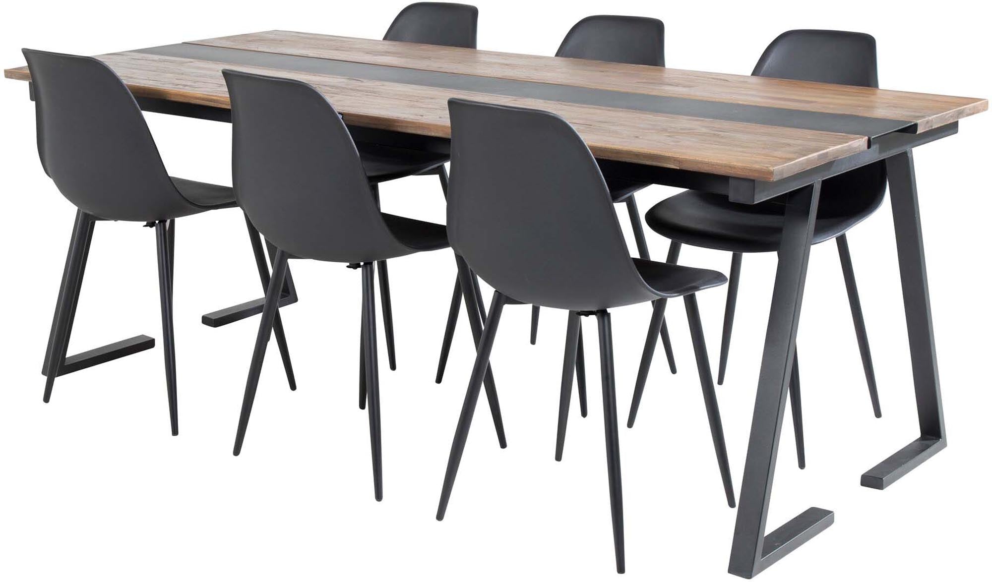 Stilvolles Jakarta Esszimmerset mit 200 cm Tisch und 6 Samt-Stühlen. Ideal für gesellige Abende und unvergessliche Momente.