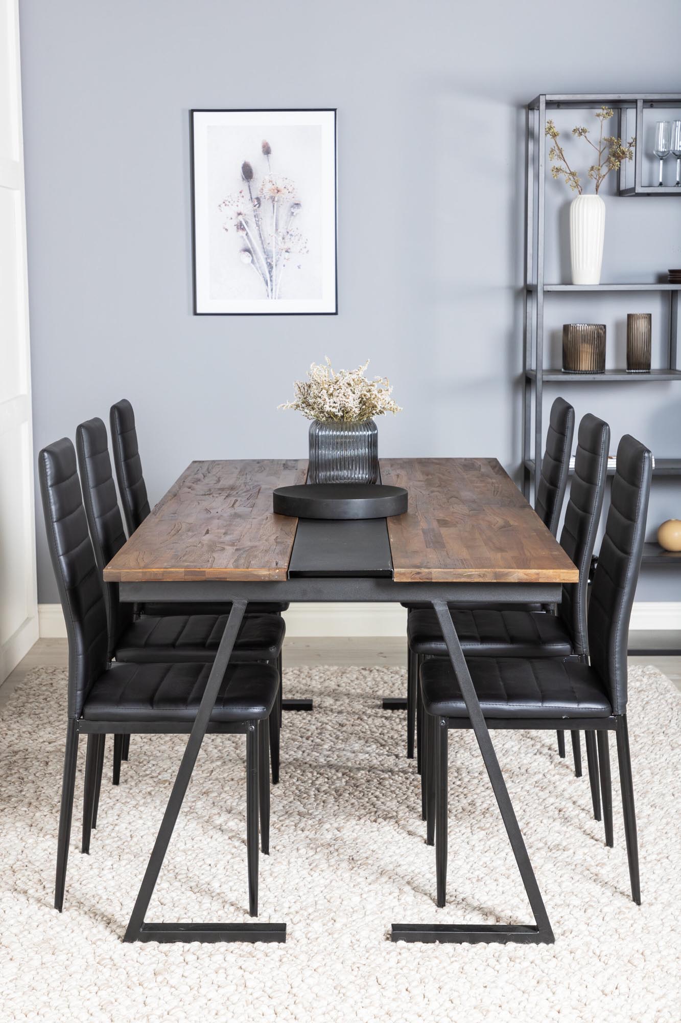 Elegantes Jakarta Esszimmerset: 200cm Tisch, 6 ergonomische Stühle, modernes Design, langlebig, pflegeleicht, stilvoller Komfort.