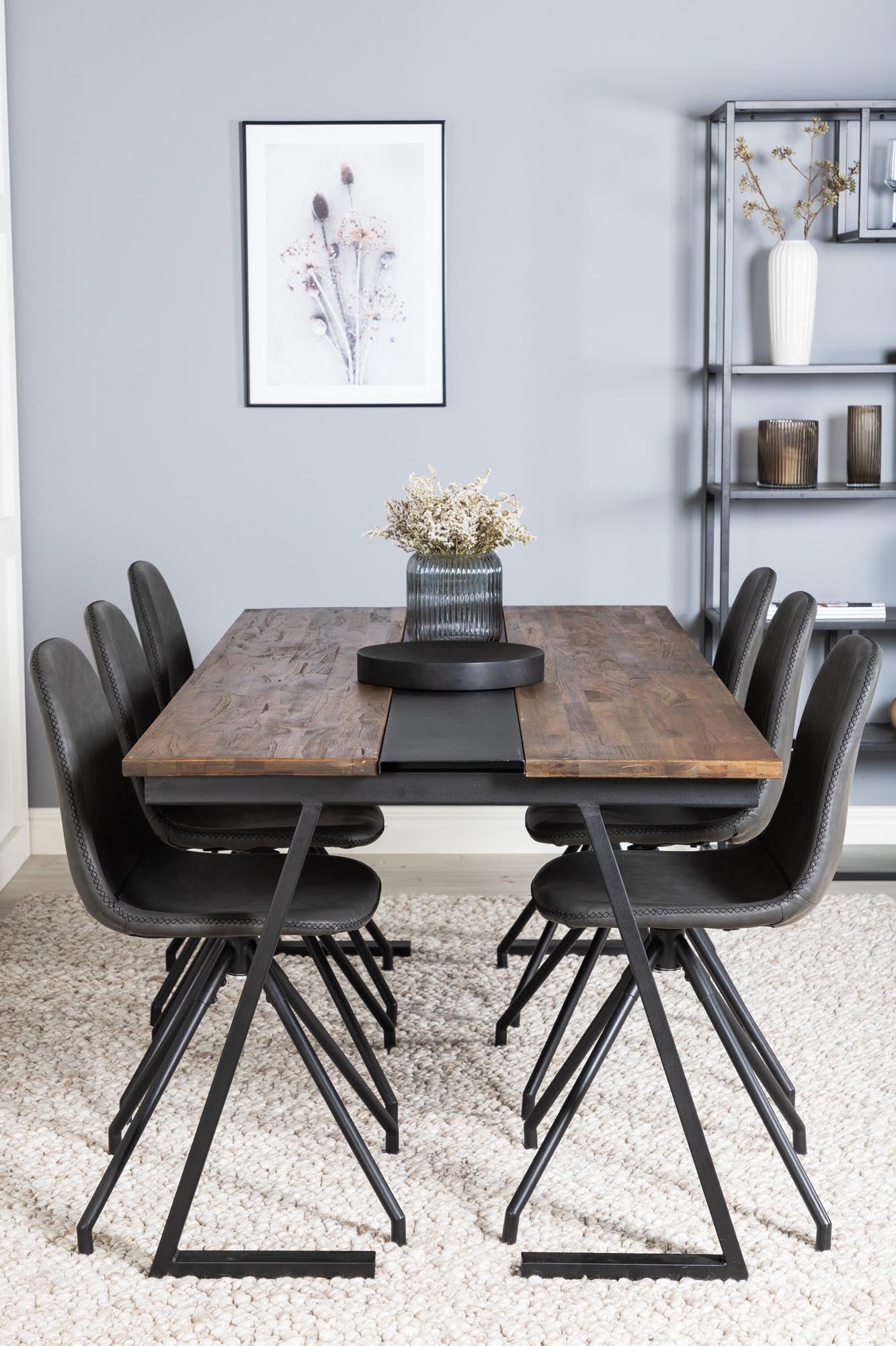 Elegantes Jakarta Esszimmerset + Polar 200cm/6St. von Venture Home: Ideal für gesellige Abende und stilvolle Einrichtung. Hochwertige Materialien und ergonomischer Komfort.