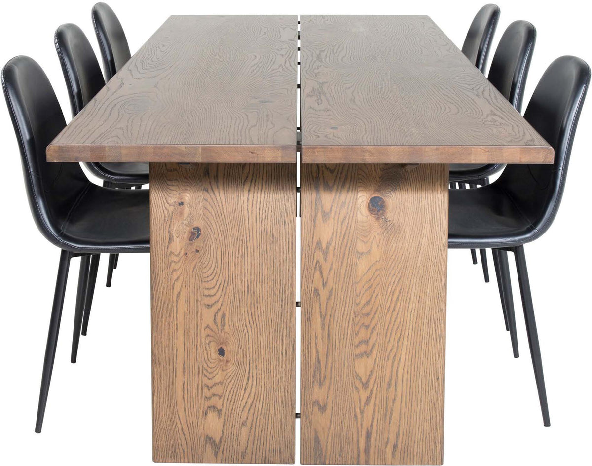Logger Esszimmerset + Polar 210cm/6St. in Schwarz präsentiert im Onlineshop von KAQTU Design AG. Esszimmerset ist von Venture Home