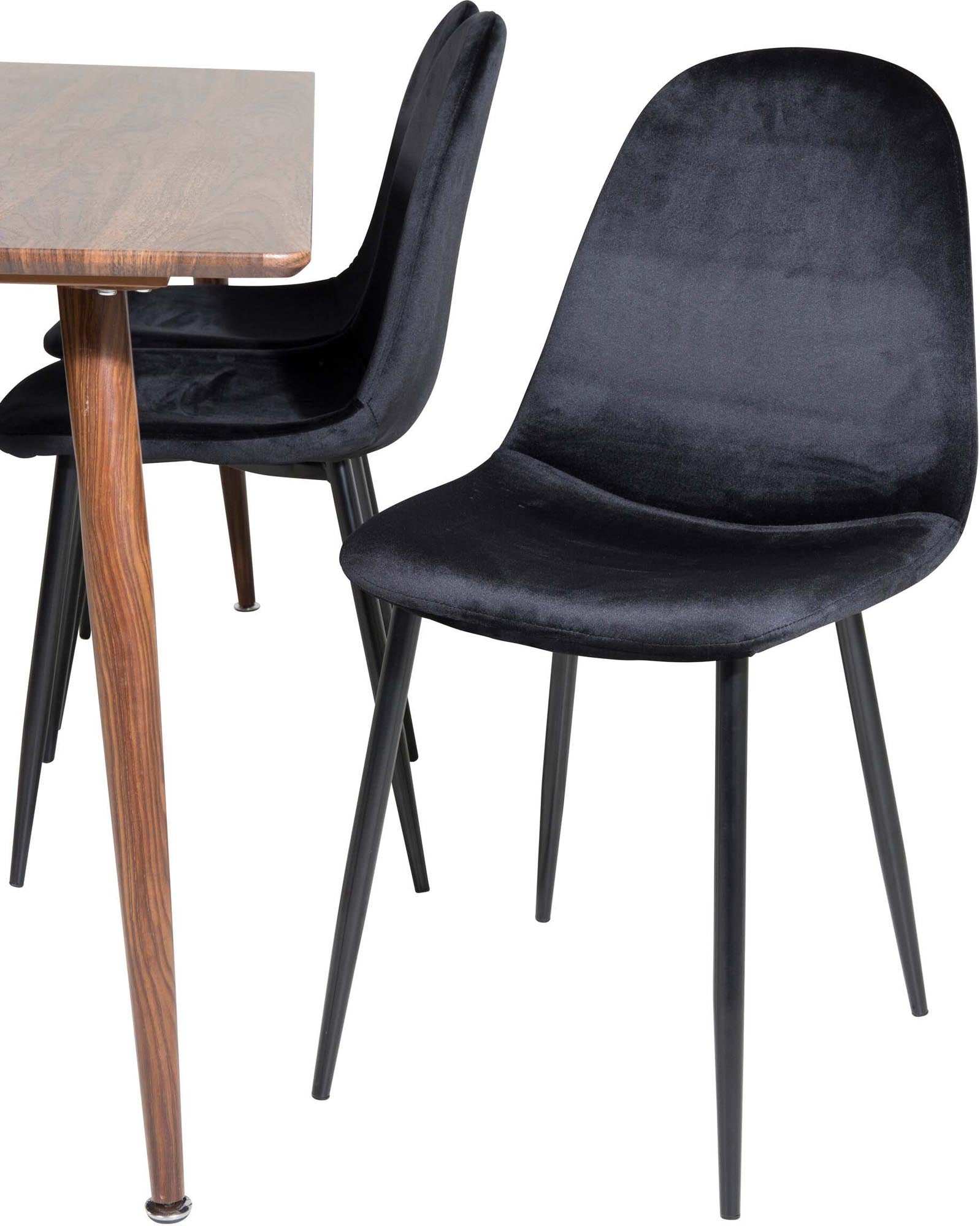 Elegantes Polar Esszimmerset von Venture Home für 6 Personen. 180 cm Tisch und luxuriöse Samtstühle für gemütliche Essmomente.