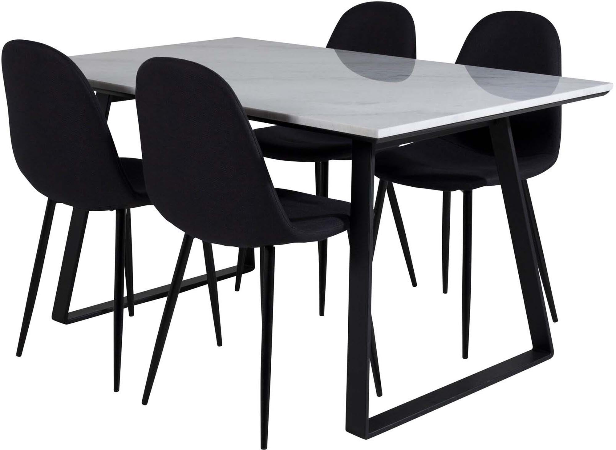 Entdecken Sie das Estelle Esszimmerset + Polar: Eleganz und Komfort vereint für gesellige Abende in Ihrem Esszimmer.