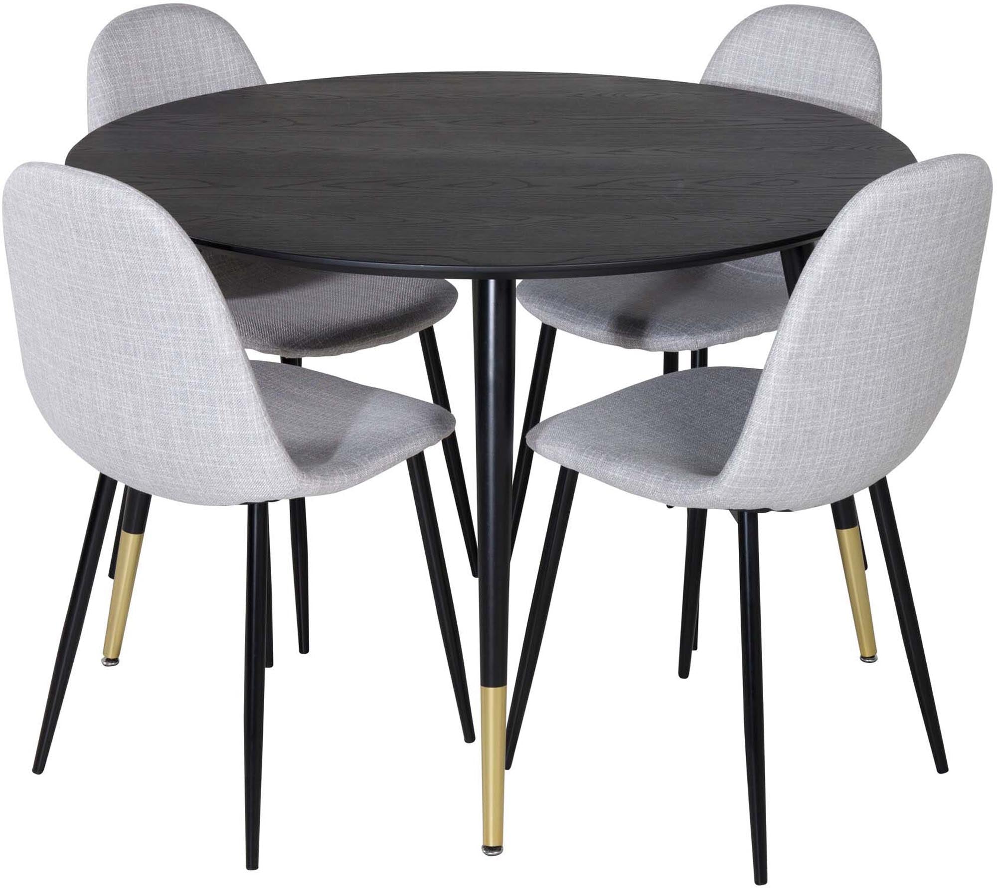 Erleben Sie das Dipp Esszimmerset + Polar ⌀115cm/4St. von Venture Home – ideal für gemütliche Zusammenkünfte und modernes Design in Ihrem Essbereich.