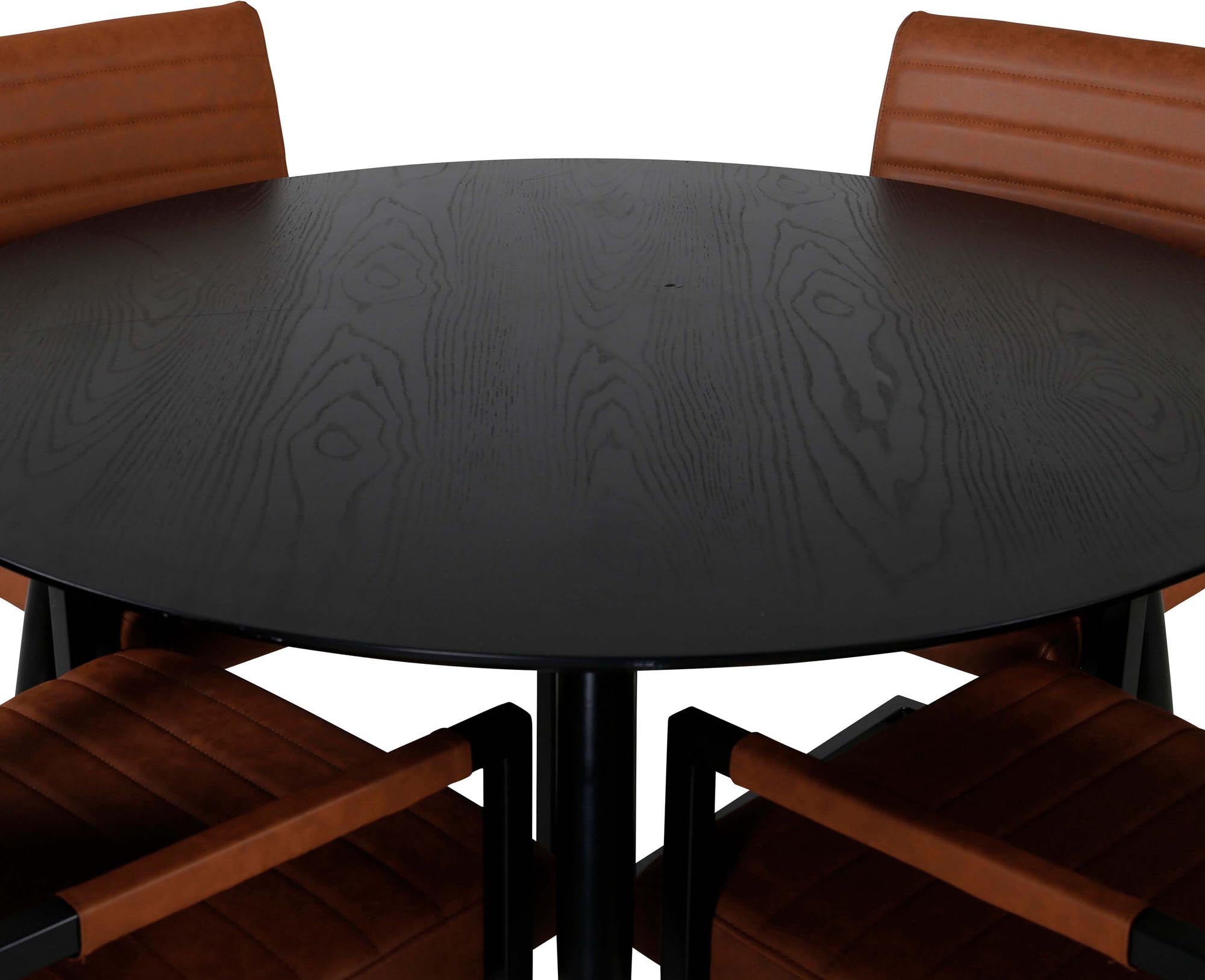 Modernes Dipp Esszimmerset mit 115 cm Tisch und 4 ergonomischen Stühlen. Ideal für gesellige Abende und jeden Einrichtungsstil.