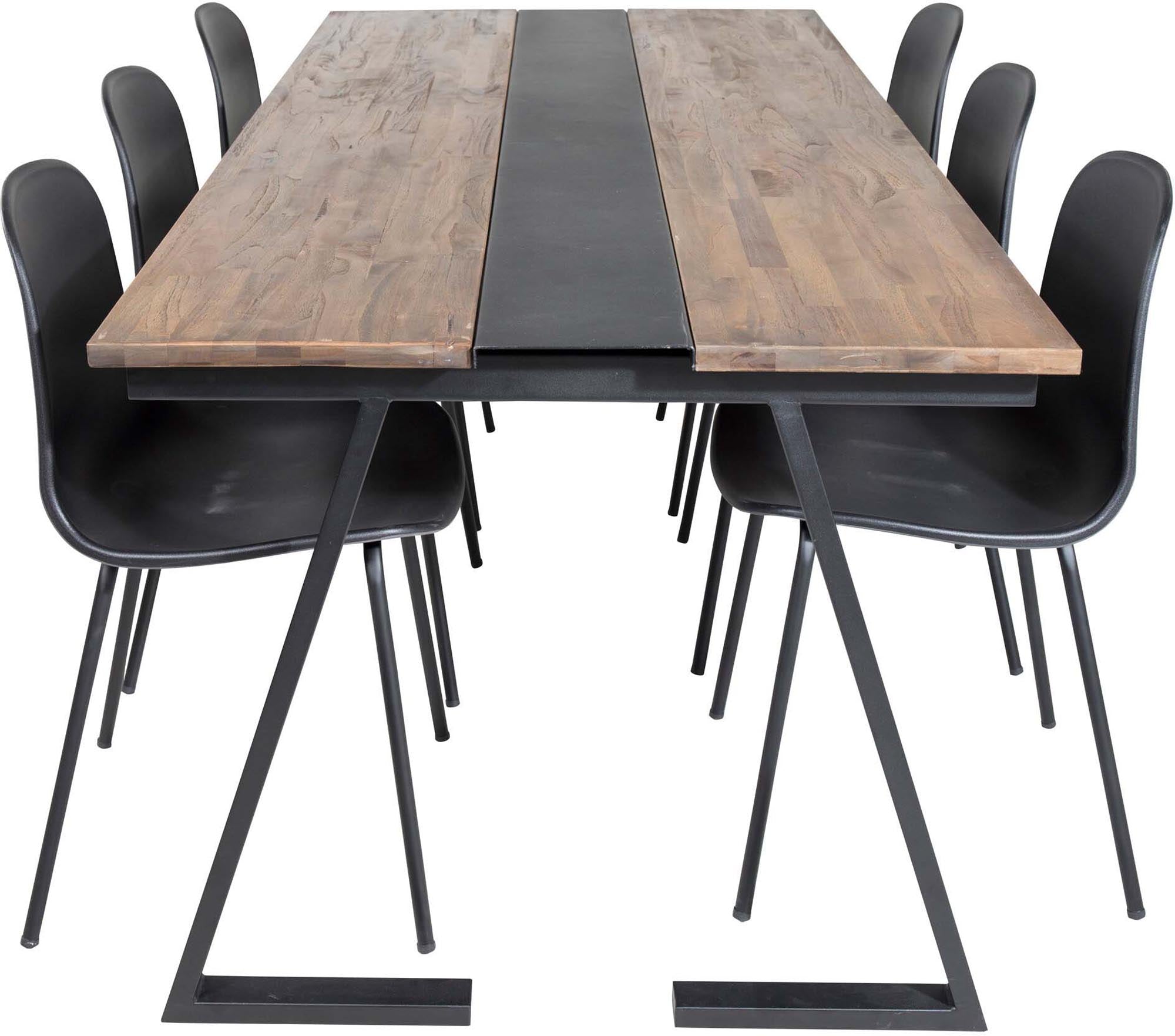 Entdecken Sie das Jakarta Esszimmerset + Arctic 200cm/6St. von Venture Home – stilvoll, komfortabel und pflegeleicht für gesellige Anlässe.