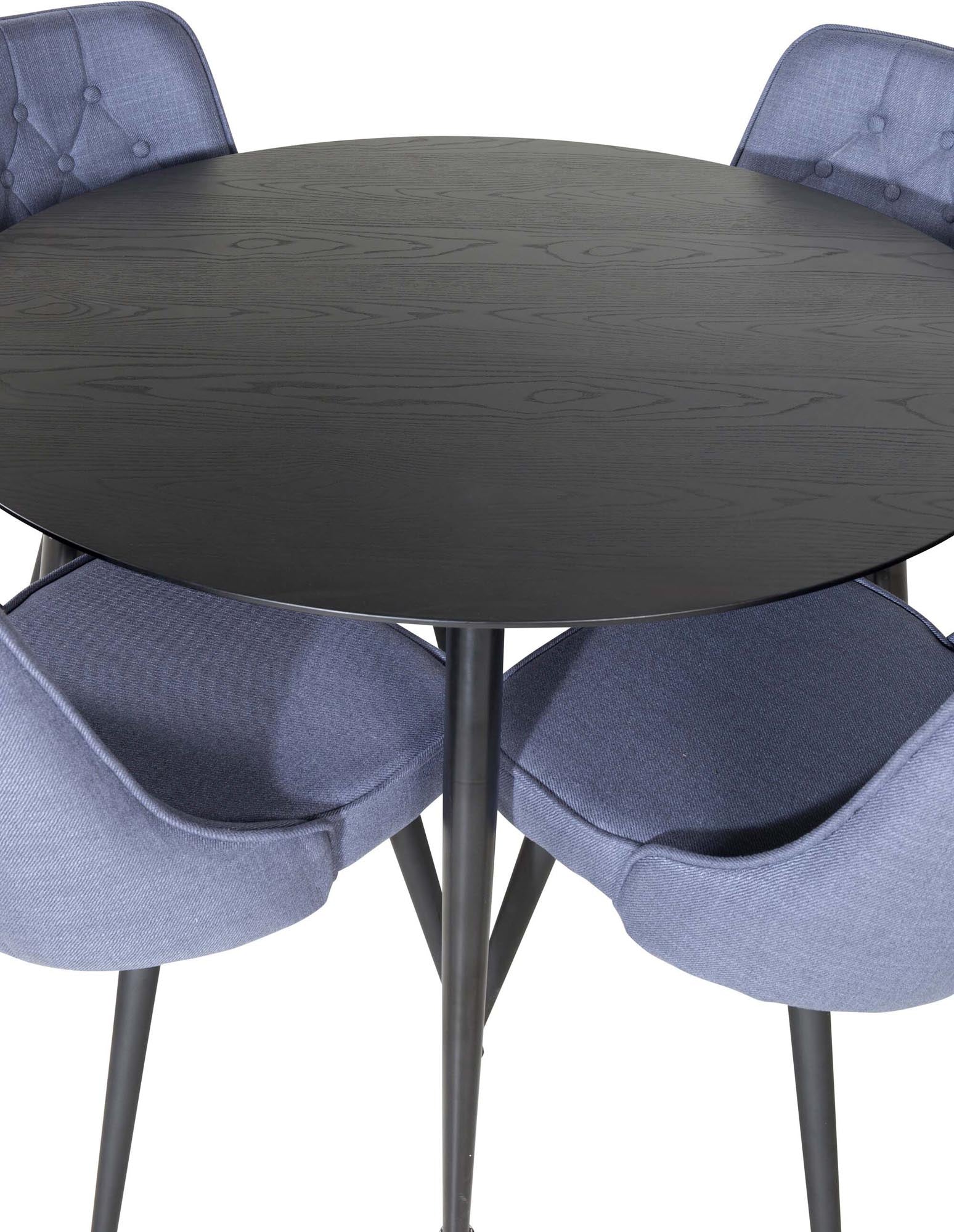 Modernes Dipp Esszimmerset mit Velvet-Stühlen für gemütliche Zusammenkünfte. Ideal für stilvolle Essbereiche und unvergessliche Momente.