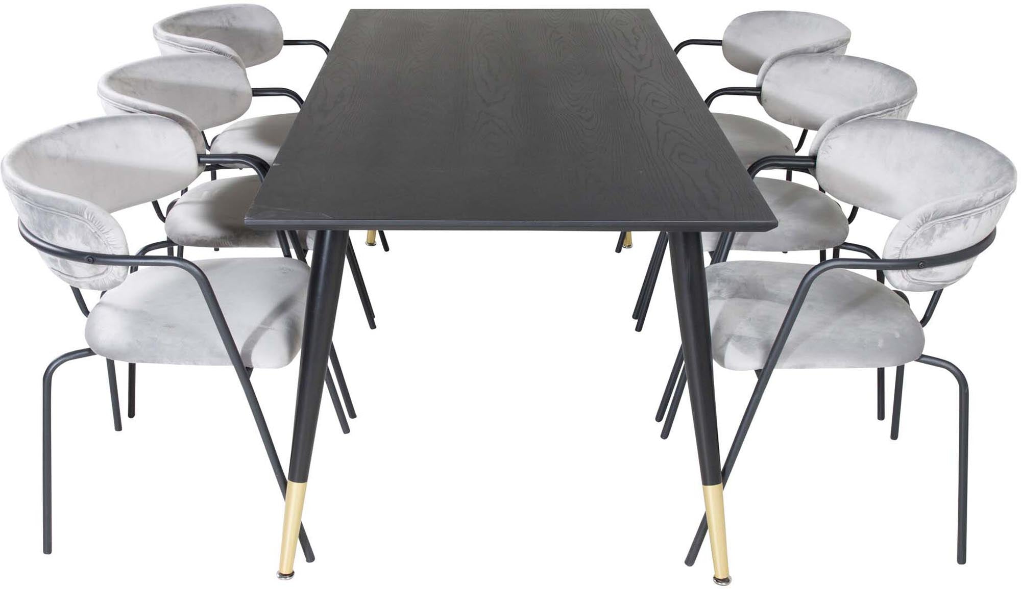 Entdecken Sie das Dipp Esszimmerset + Arrow 180cm/6St. von Venture Home – stilvoll, komfortabel und perfekt für Ihr Esszimmer!