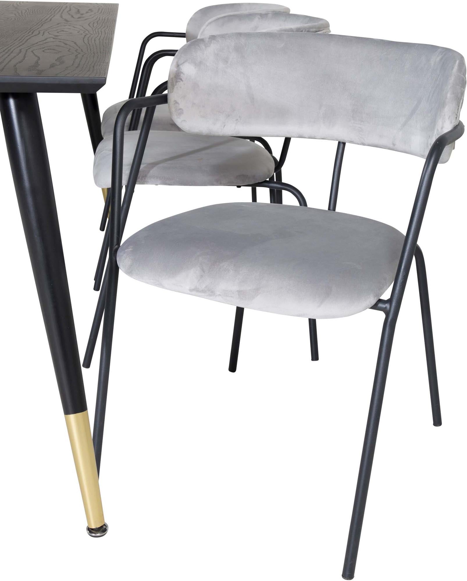 Stilvolles Dipp Esszimmerset mit 180cm Tisch und 6 Stühlen von Venture.