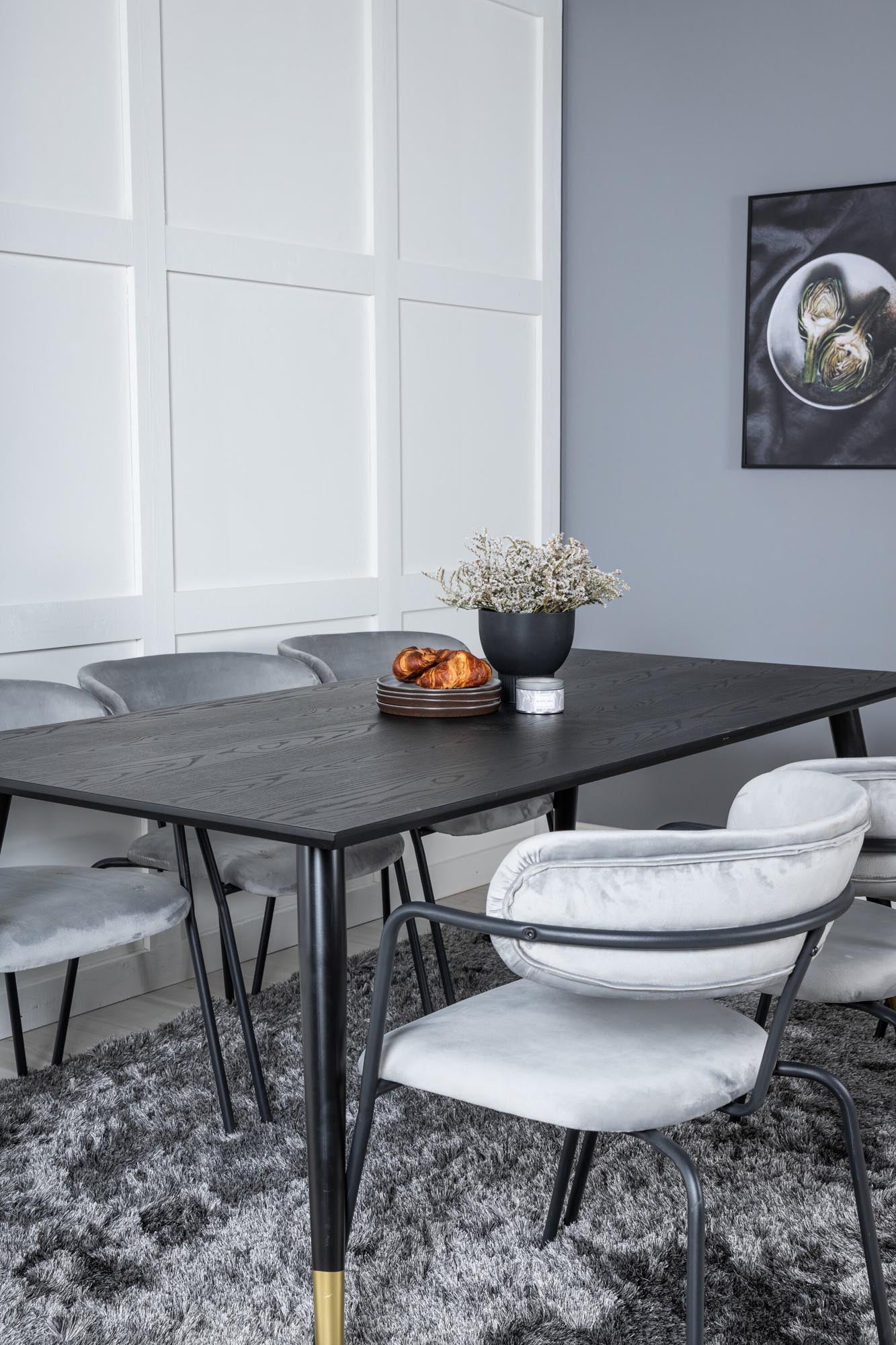 Elegantes Dipp Esszimmerset mit 180cm Tisch und 6 Stühlen von Venture.