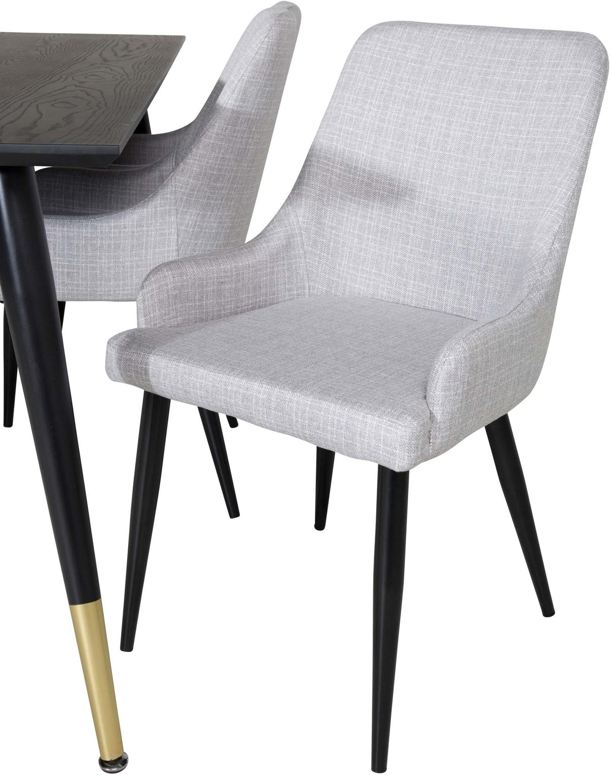 Dipp Esszimmerset + Plaza 180cm/6St. in Schwarz / Gold präsentiert im Onlineshop von KAQTU Design AG. Esszimmerset ist von Venture Home