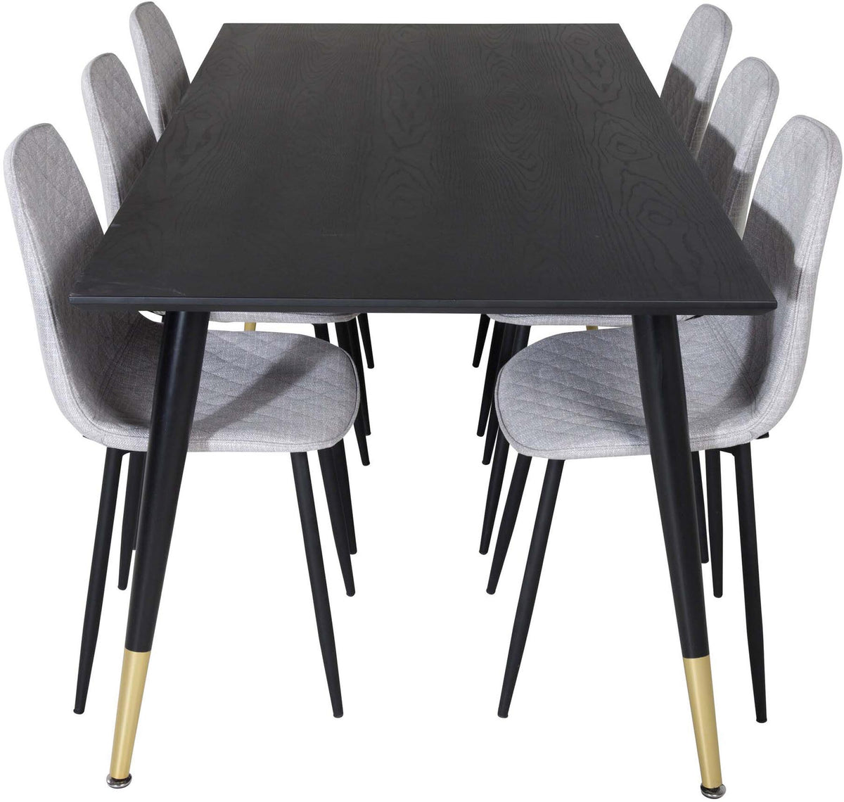 Dipp Esszimmerset + Polar Diamond 180cm/6St. in Schwarz / Grau präsentiert im Onlineshop von KAQTU Design AG. Esszimmerset ist von Venture Home