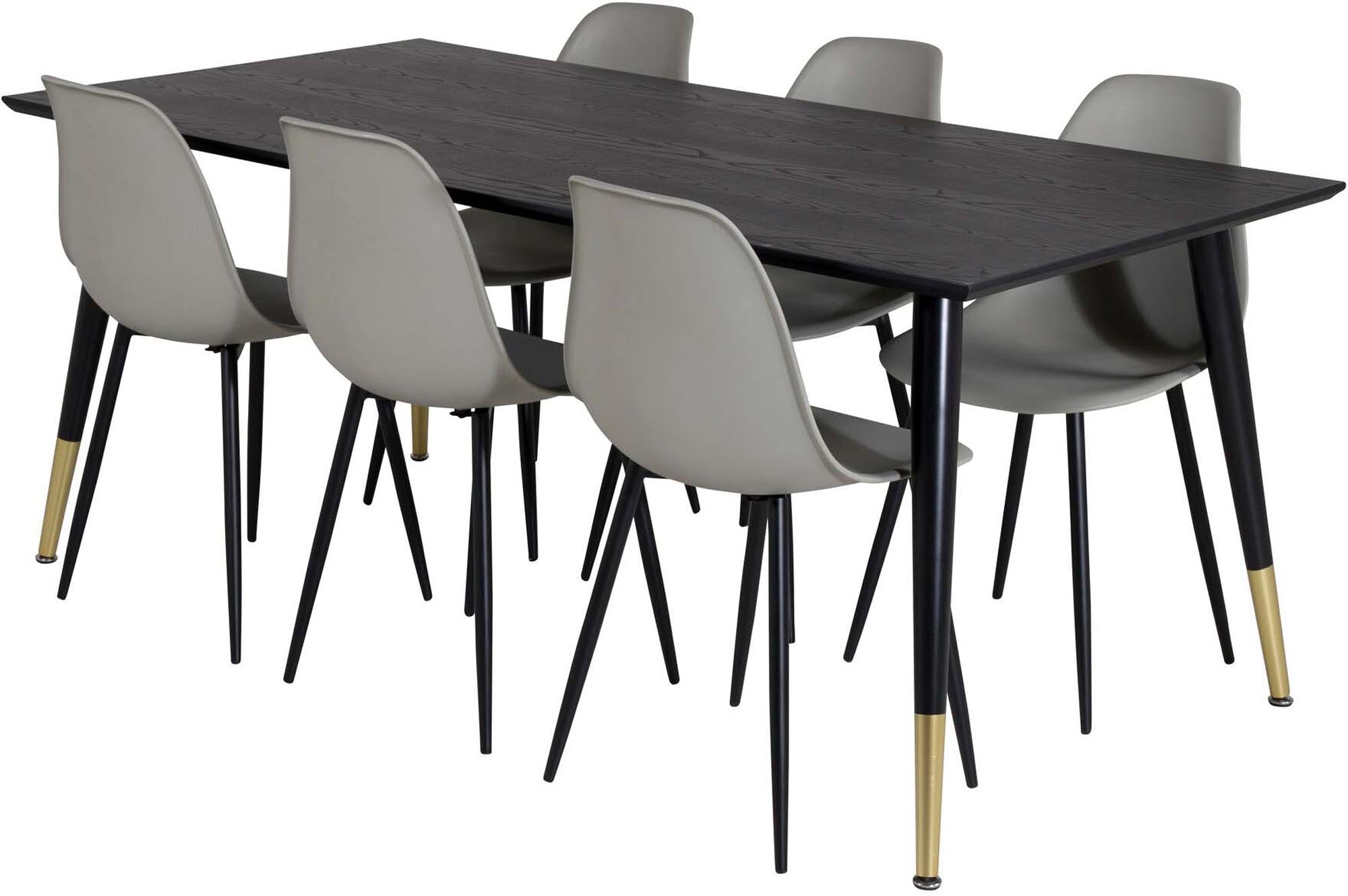 Entdecken Sie das Dipp Esszimmerset von Venture Home: Einladender 180 cm Tisch und bequeme Stühle für unvergessliche gemeinsame Mahlzeiten.