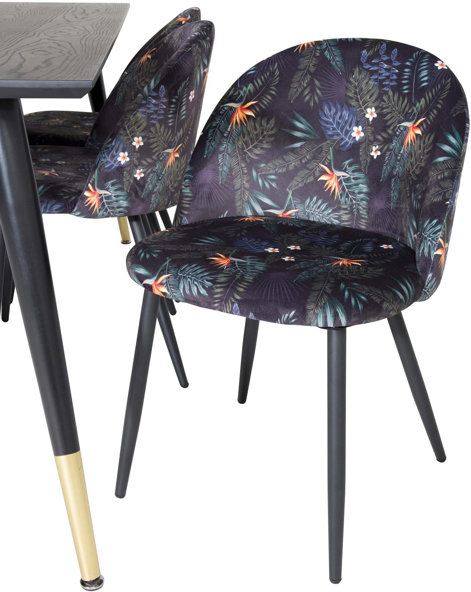 Elegantes Dipp Esszimmerset 180 cm für 6 Personen, mit stilvollen Samtstühlen von Venture Home. Ideal für gemütliche Familienessen und festliche Anlässe.