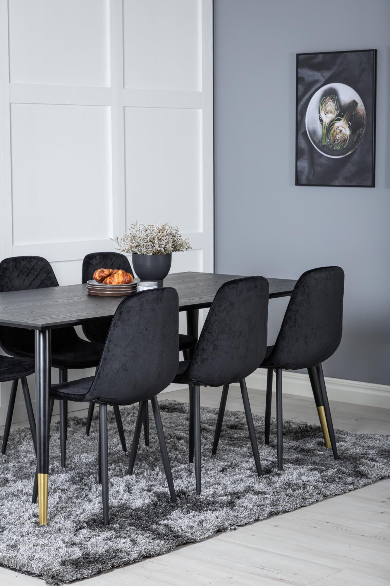 Modernes Dipp Esszimmerset 180cm mit 6 Stühlen von Venture Home.