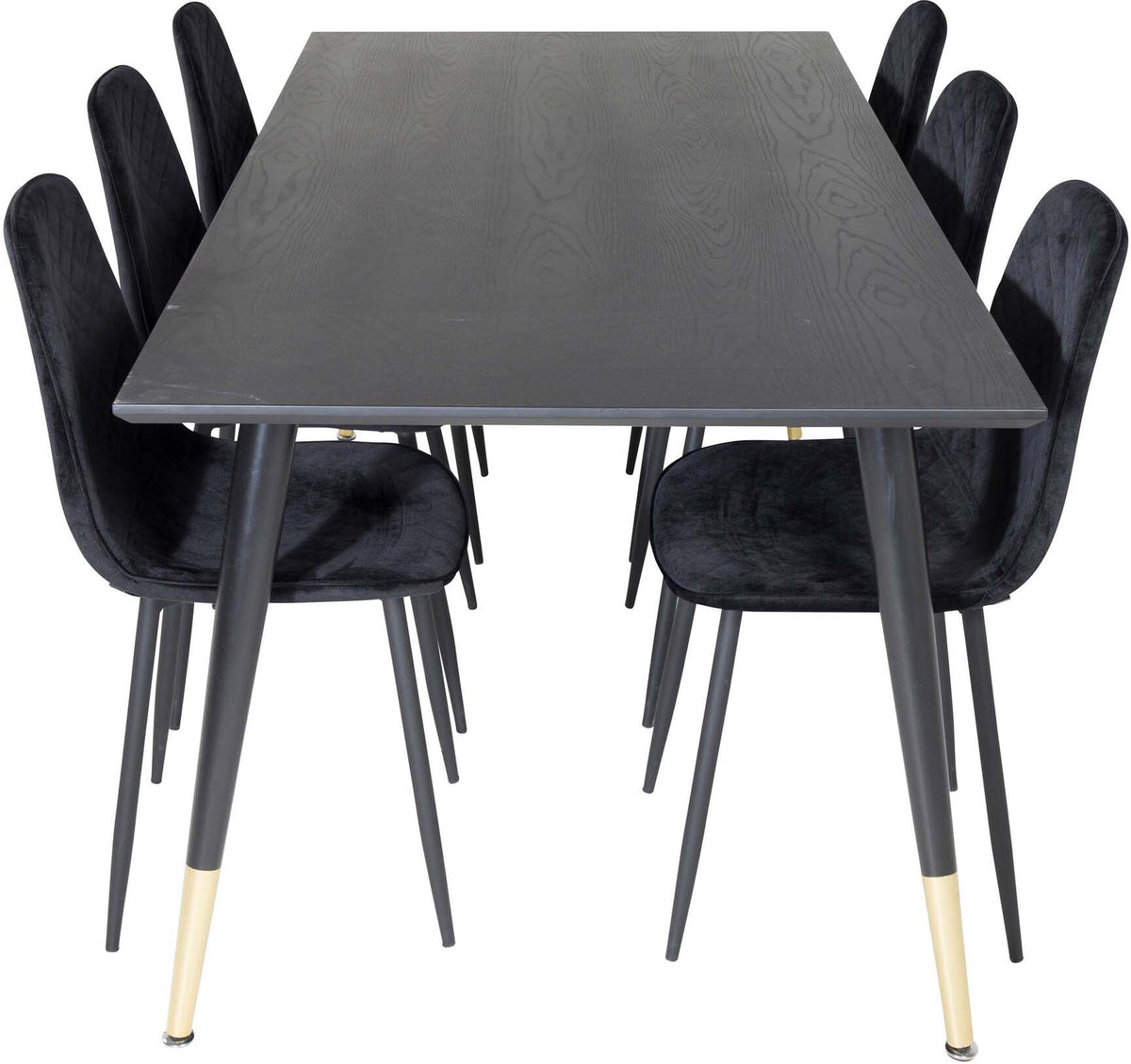 Dipp Esszimmerset + Polar Diamond 180cm/6St. in Schwarz präsentiert im Onlineshop von KAQTU Design AG. Esszimmerset ist von Venture Home