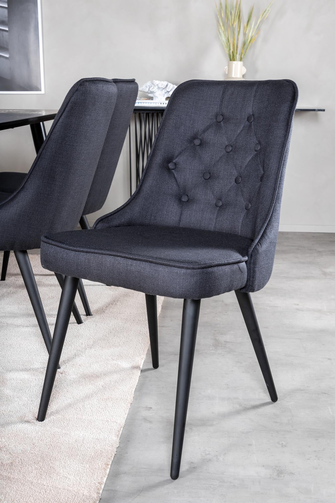 Elegantes Dipp Esszimmerset mit Velvet Deluxe Stühlen, 180cm für unvergessliche Momente und höchsten Komfort in Ihrem Essbereich.