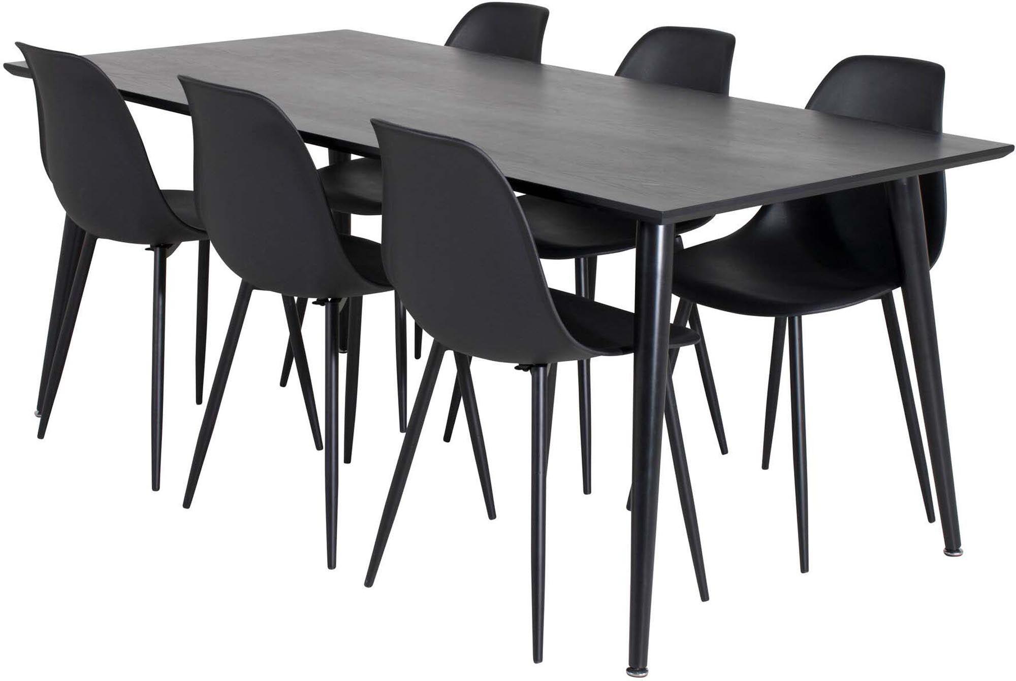 Entdecken Sie das Dipp Esszimmerset von Venture Home: Einladender 180 cm Tisch und ergonomische Stühle für gesellige Momente.