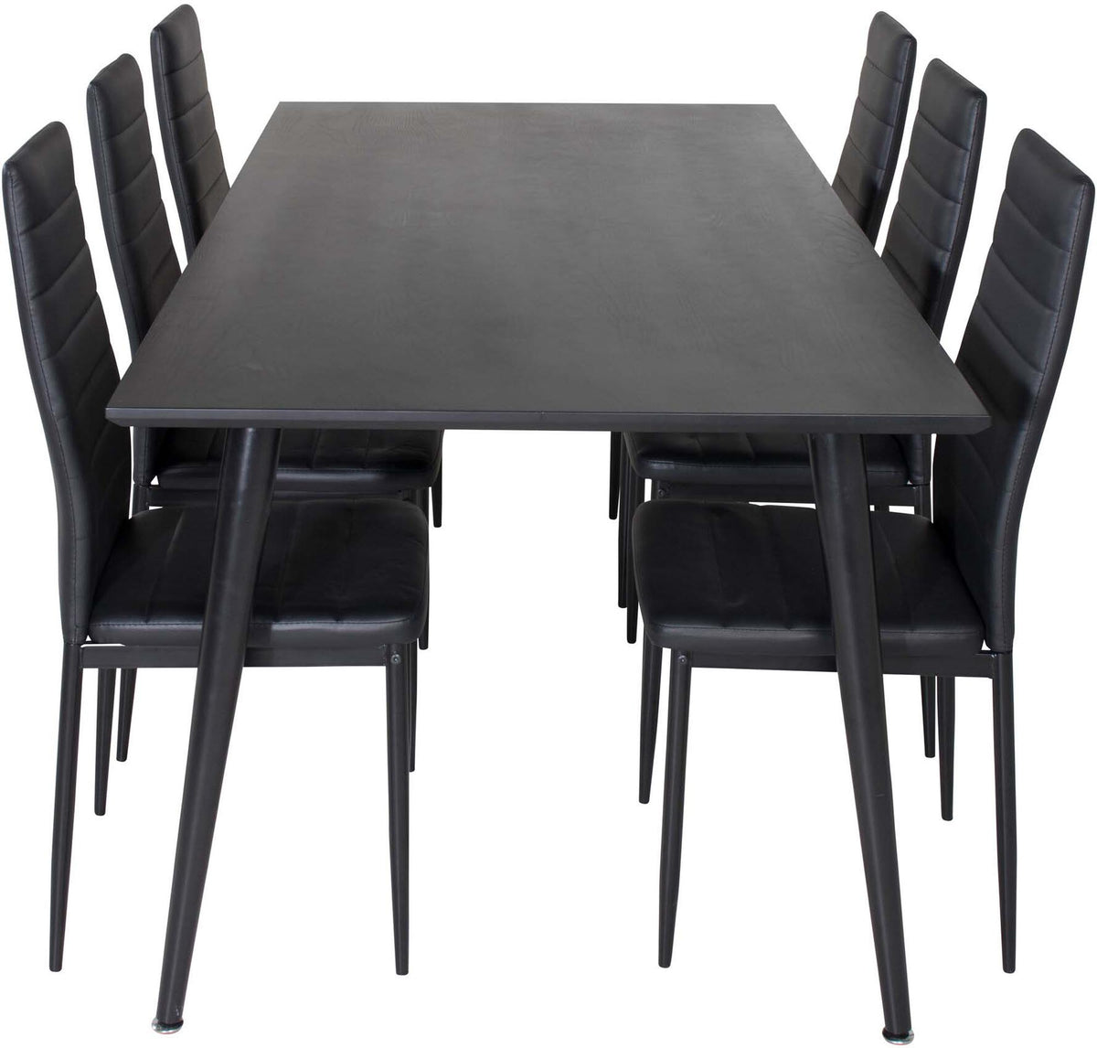 Dipp Esszimmerset + Slim 180cm/6St. in Schwarz präsentiert im Onlineshop von KAQTU Design AG. Esszimmerset ist von Venture Home