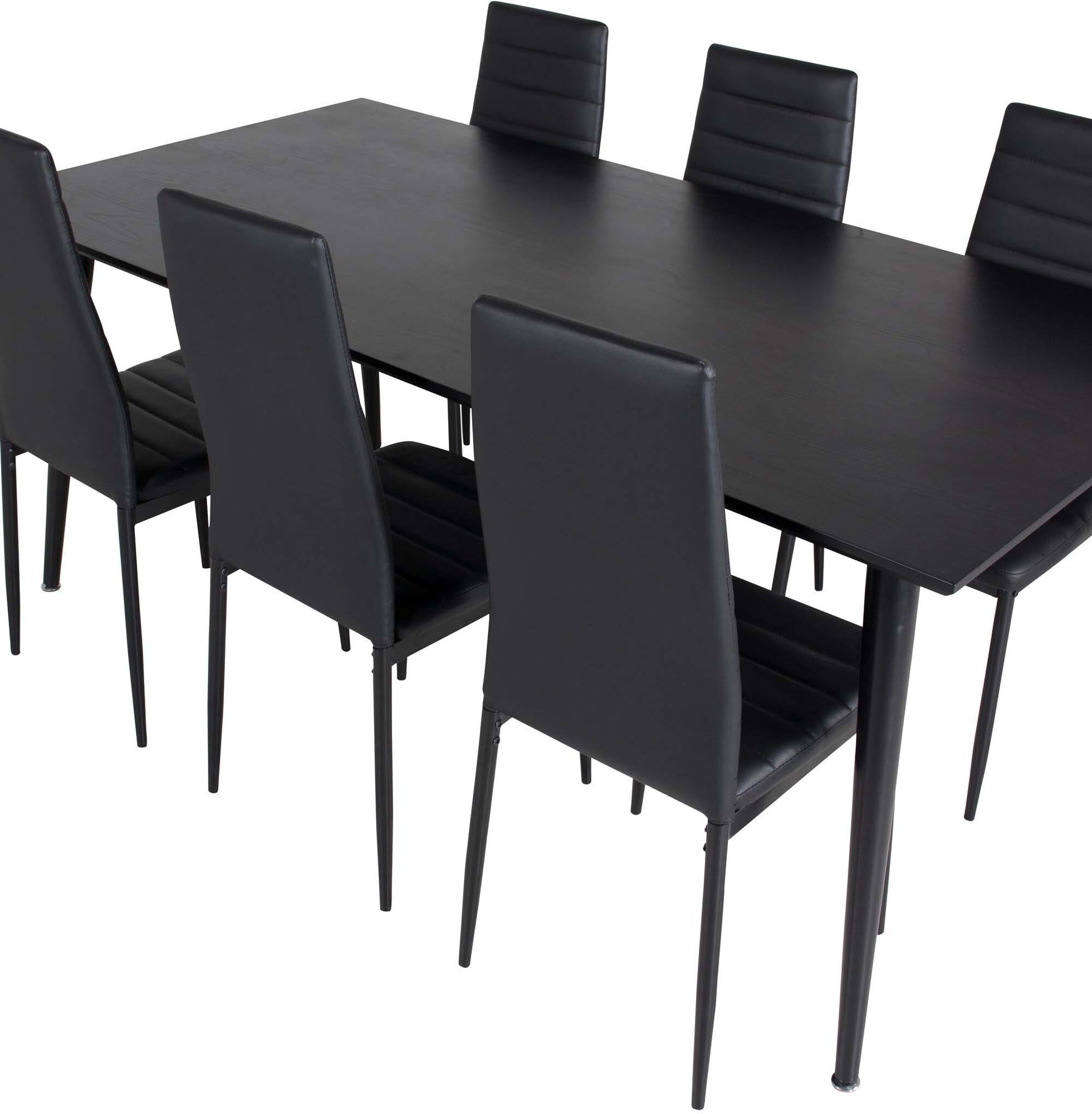 Stilvolles Dipp Esszimmerset mit 180cm Tisch für 6 Personen.