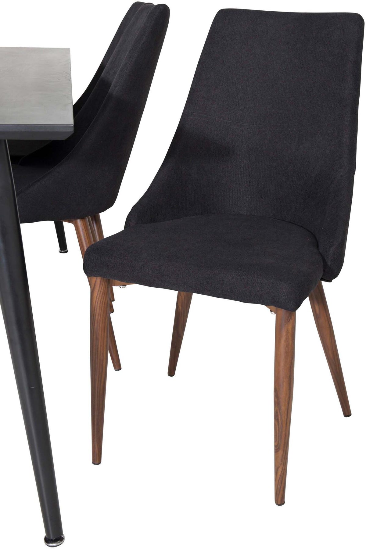 Dipp Esszimmerset + Leone 180cm/6St. in Schwarz, Natur präsentiert im Onlineshop von KAQTU Design AG. Esszimmerset ist von Venture Home