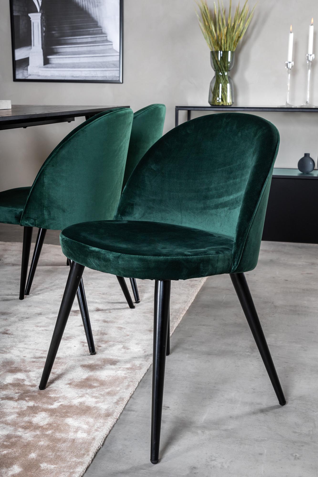 Luxuriöses Dipp Esszimmerset 180cm für 6 Personen, samtig, von Venture Home.