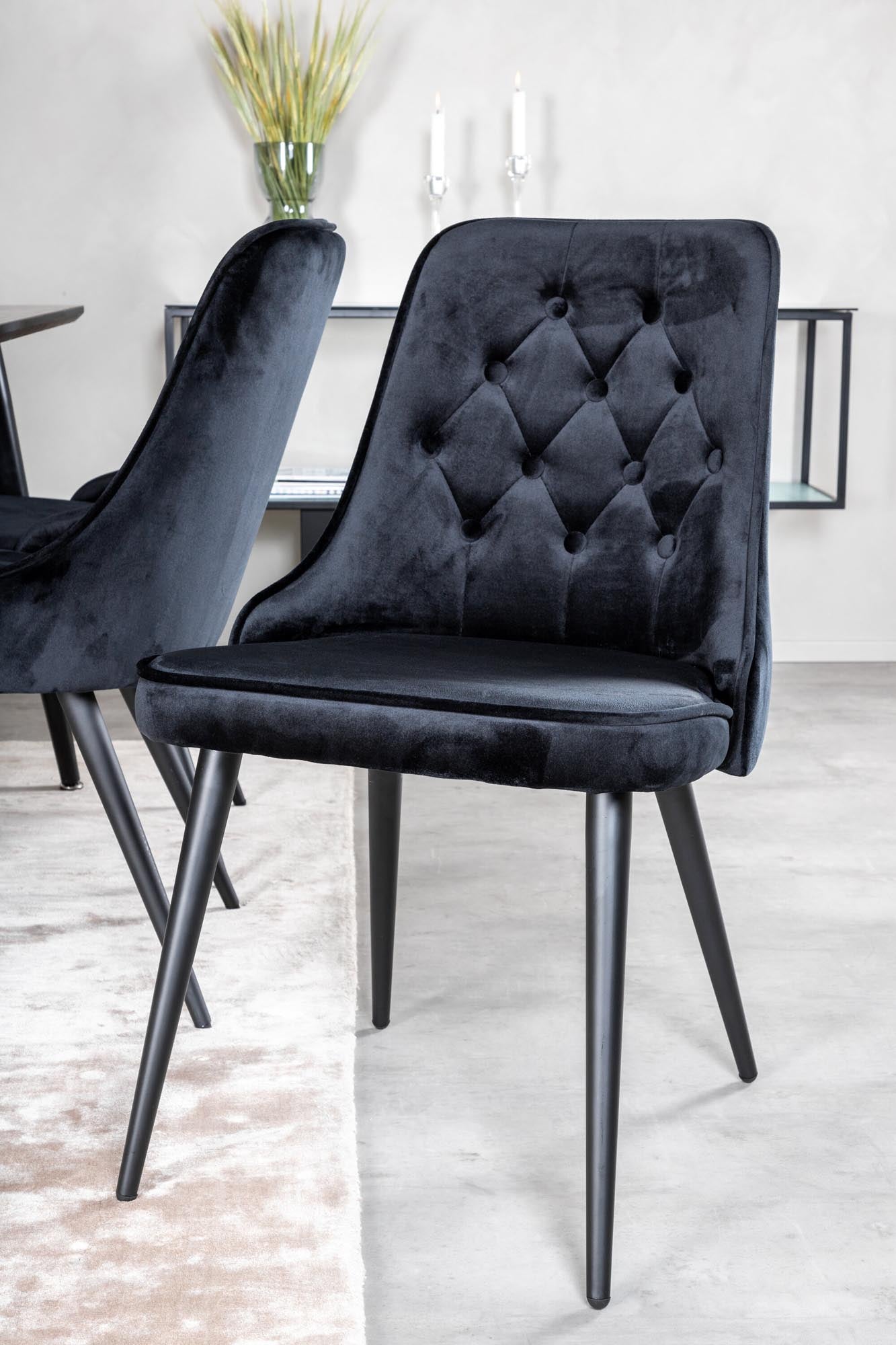 Elegantes Dipp Esszimmerset 180cm mit 6 bequemen Velvet Deluxe Stühlen – perfekt für Familienessen und unvergessliche Momente.