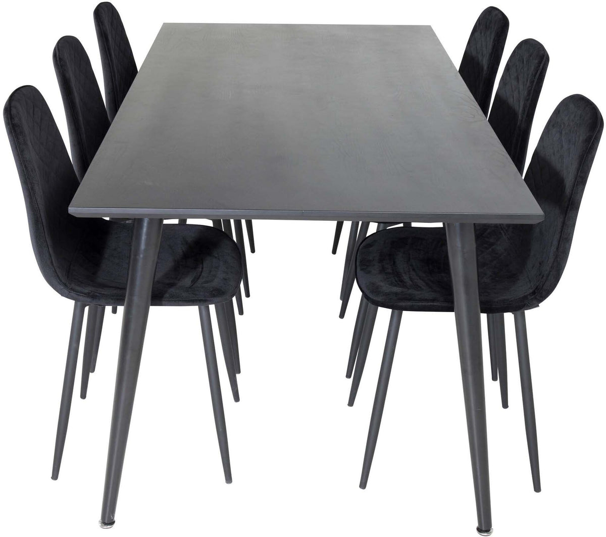 Dipp Esszimmerset + Polar Diamond 180cm/6St. in Schwarz / Schwarz präsentiert im Onlineshop von KAQTU Design AG. Esszimmerset ist von Venture Home