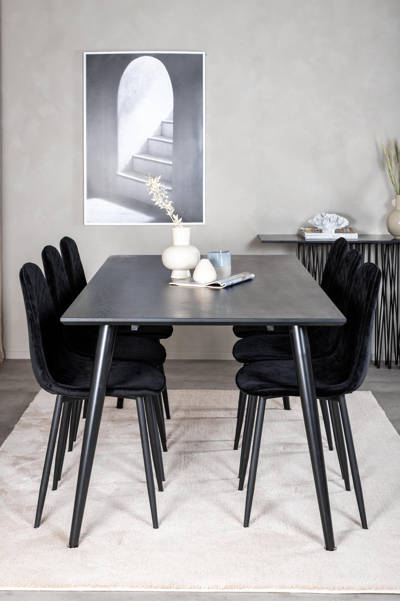 Elegantes Dipp Esszimmerset 180cm mit 6 Stühlen von Venture Home.