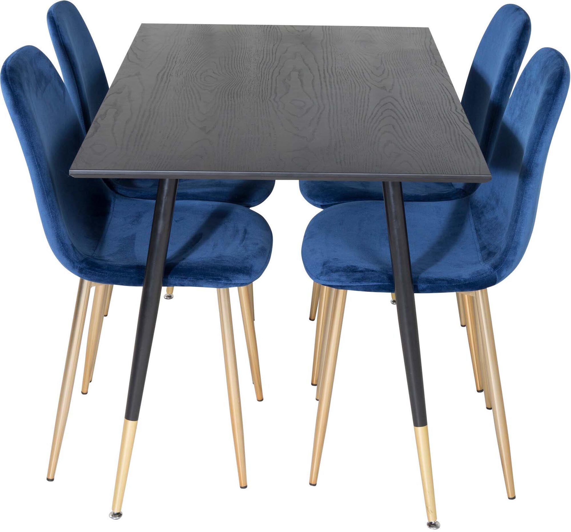 Stilvolles Dipp Esszimmerset 120cm mit 4 Stühlen von Venture Home.