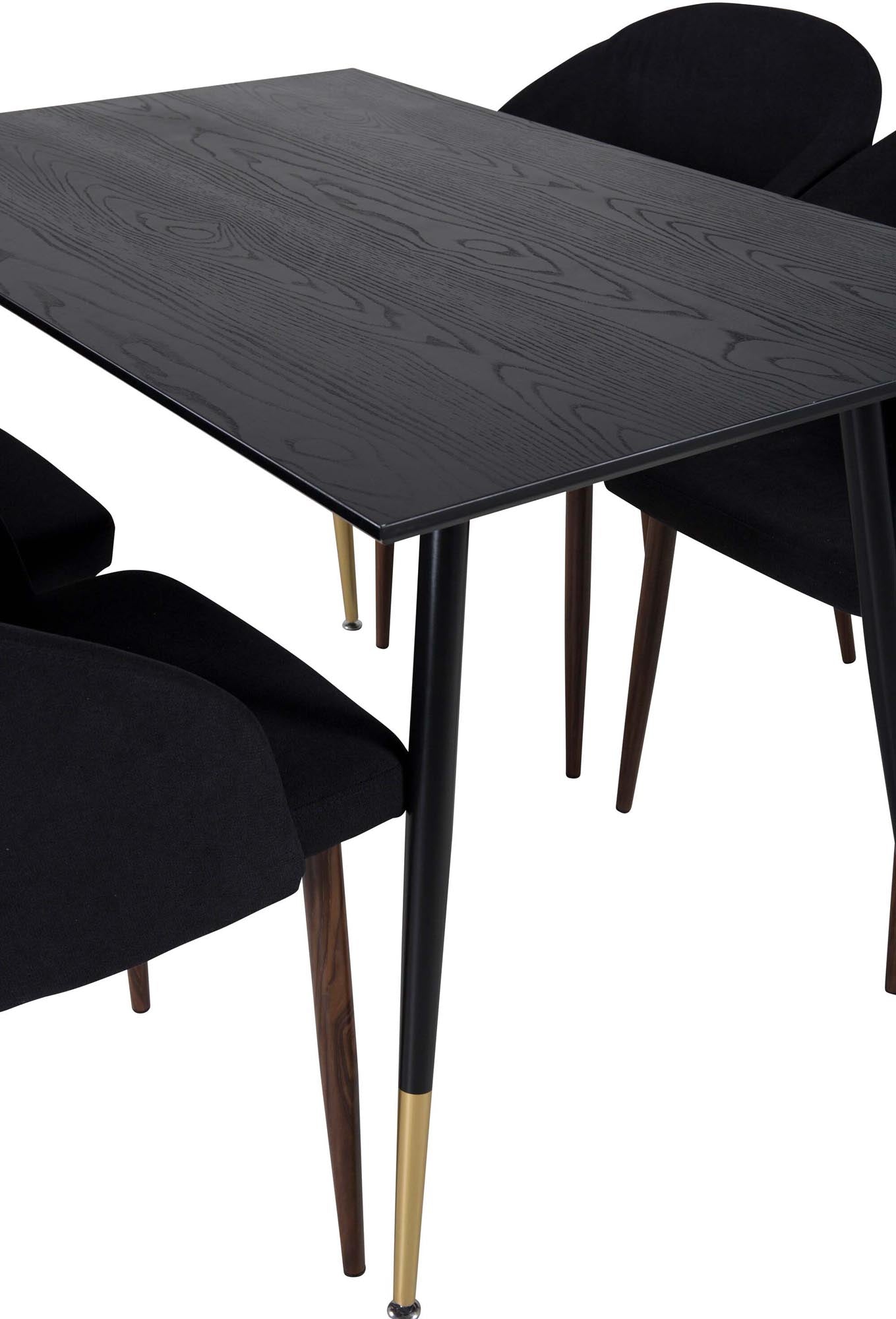 Stilvolles Dipp Esszimmerset von Venture Home: 120 cm Tisch und 4 moderne Stühle, perfekt für gemütliche Runden und festliche Anlässe.