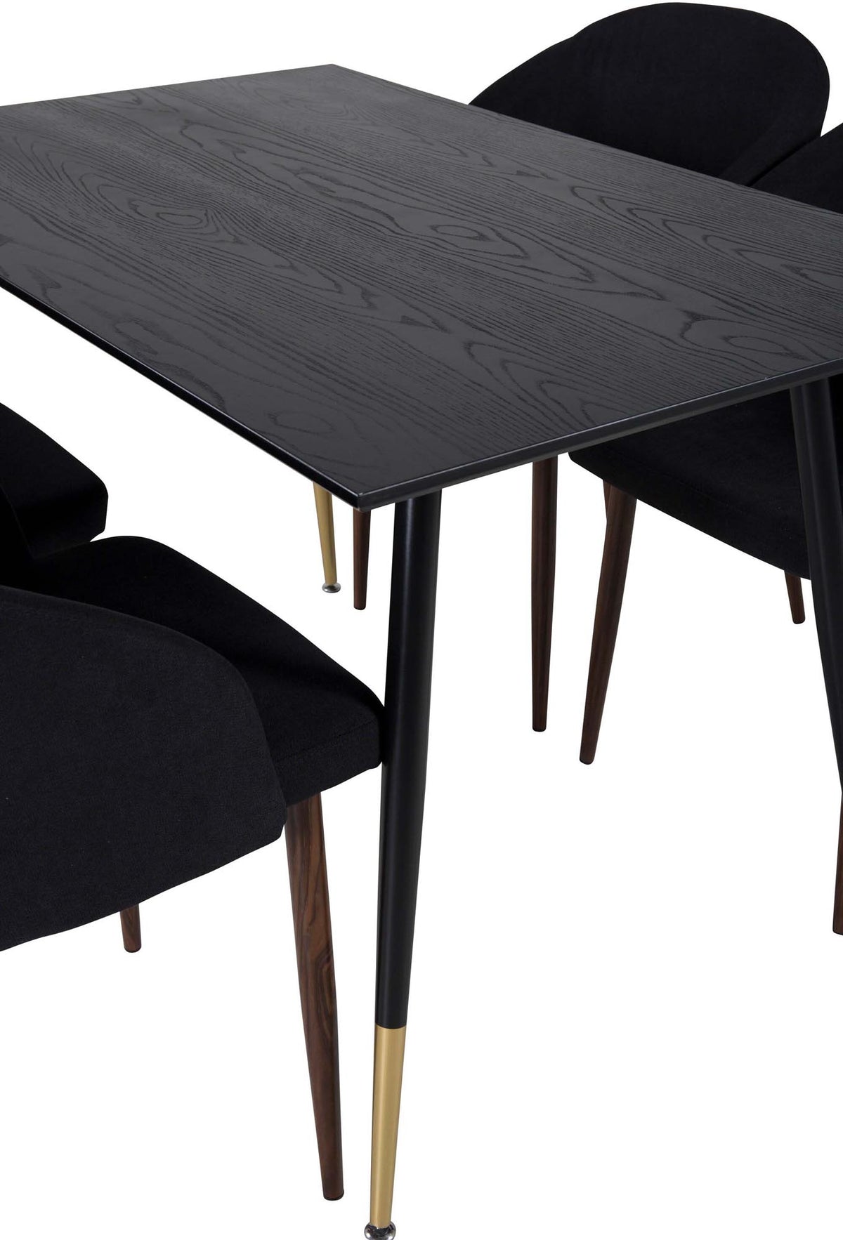 Dipp Esszimmerset + Arch 120cm/4St. in Schwarz, Natur präsentiert im Onlineshop von KAQTU Design AG. Esszimmerset ist von Venture Home