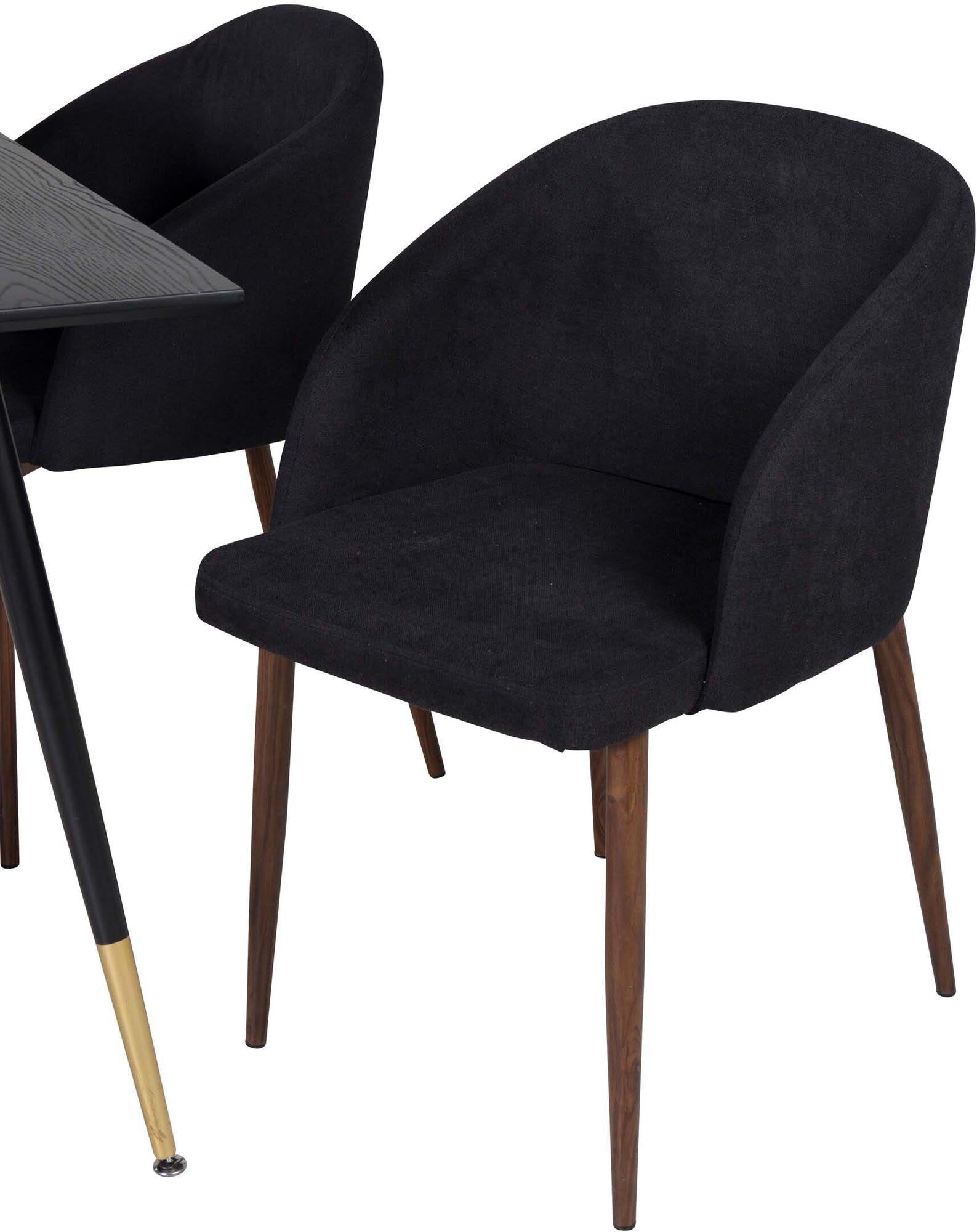 Entdecken Sie das Dipp Esszimmerset von Venture Home: 120 cm Tisch und 4 komfortable Stühle, ideal für gesellige Mahlzeiten und stilvolle Einrichtung.