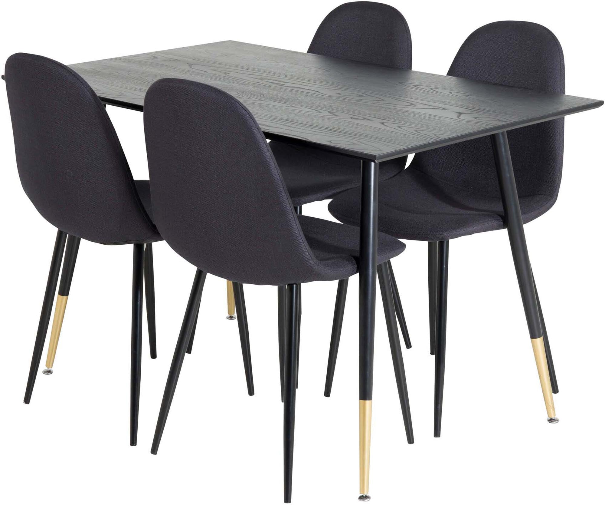 Elegantes Dipp Esszimmerset + Polar von Venture Home: Luxuriöser Tisch und bequeme Samtstühle für gesellige Abende und stilvolle Esszimmer.