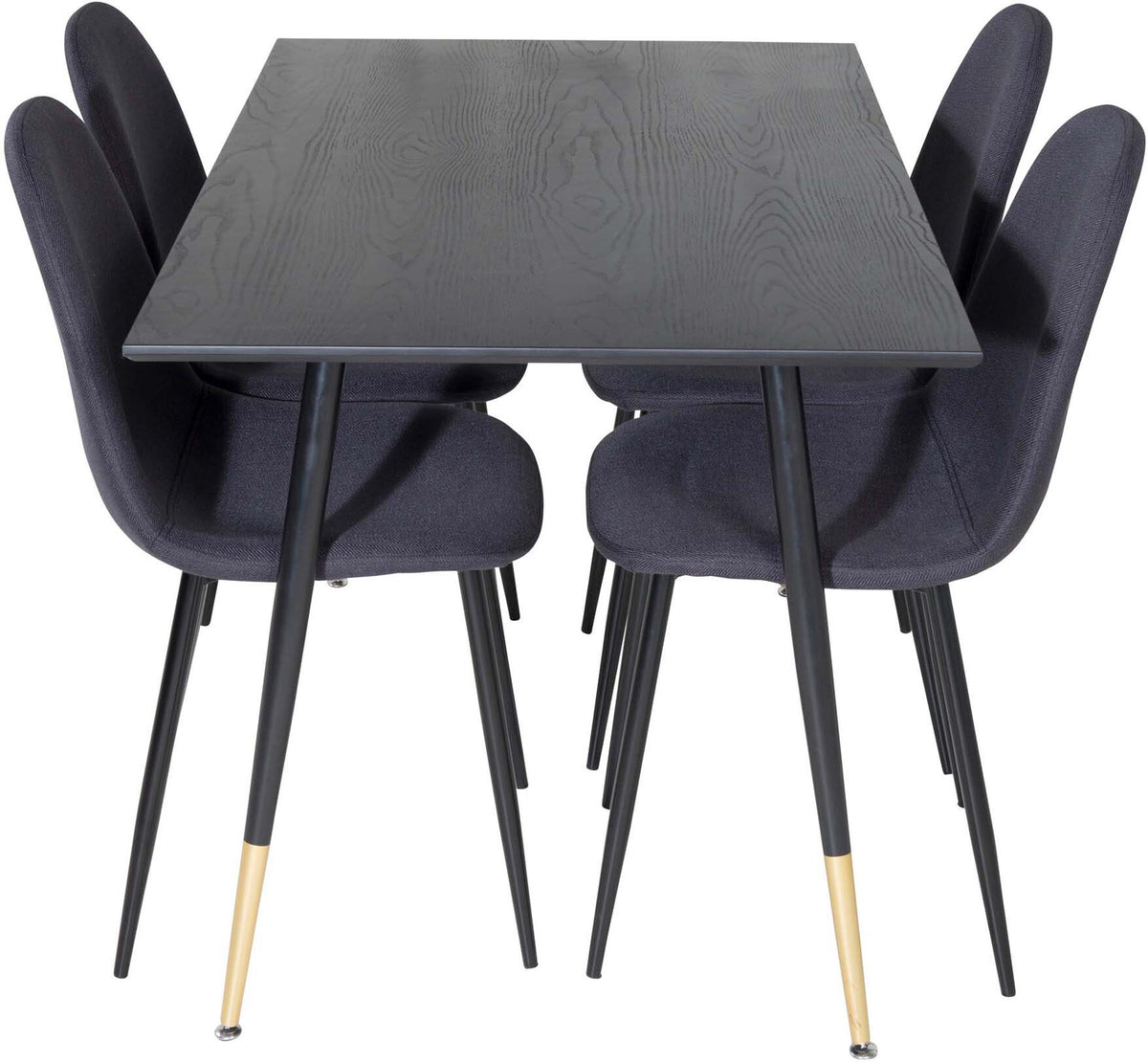 Dipp Esszimmerset + Polar 120cm/4St. in Schwarz präsentiert im Onlineshop von KAQTU Design AG. Esszimmerset ist von Venture Home