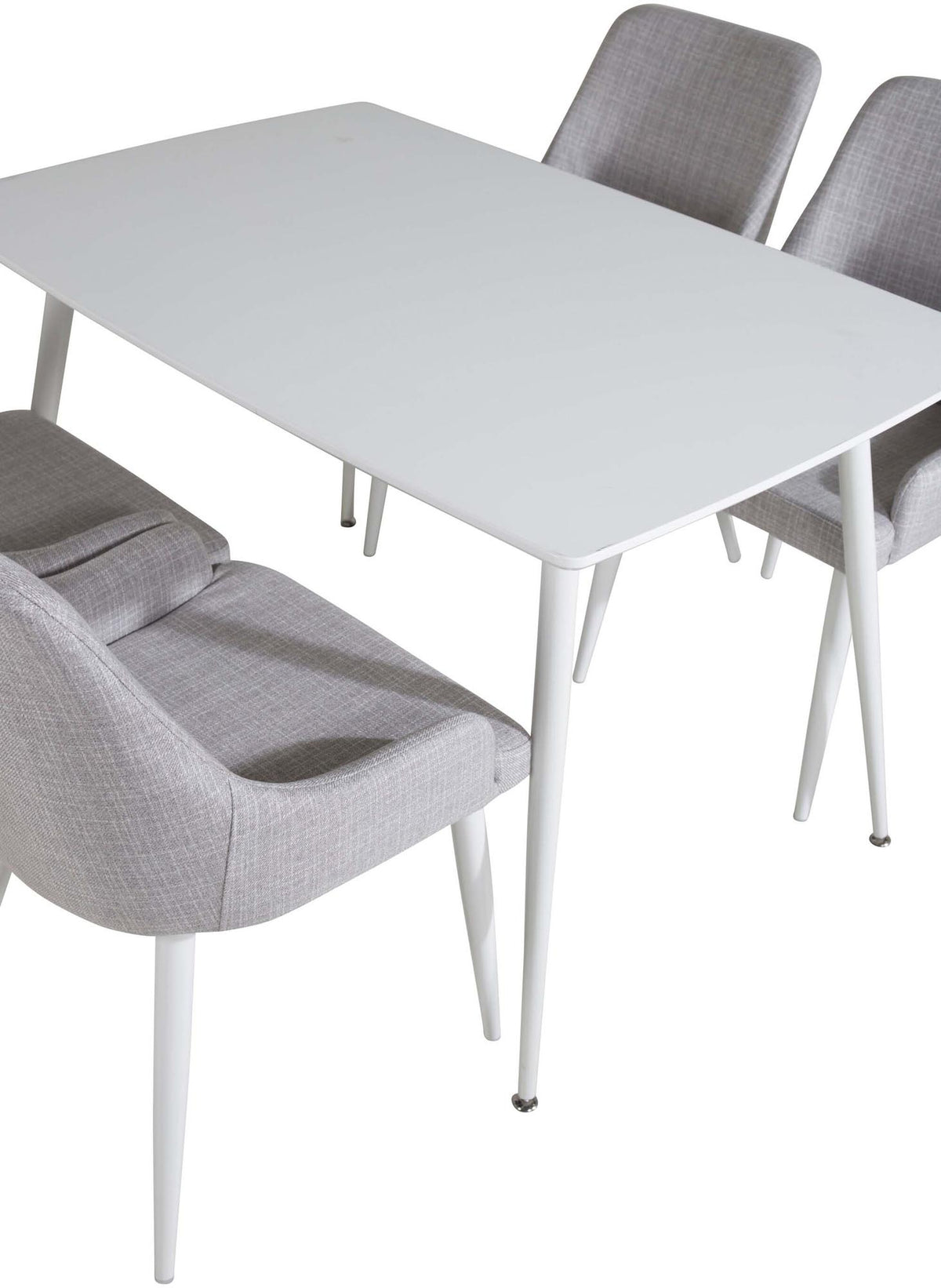 Polar Esszimmerset + Plaza 120cm/4St. in Grau weiss präsentiert im Onlineshop von KAQTU Design AG. Esszimmerset ist von Venture Home