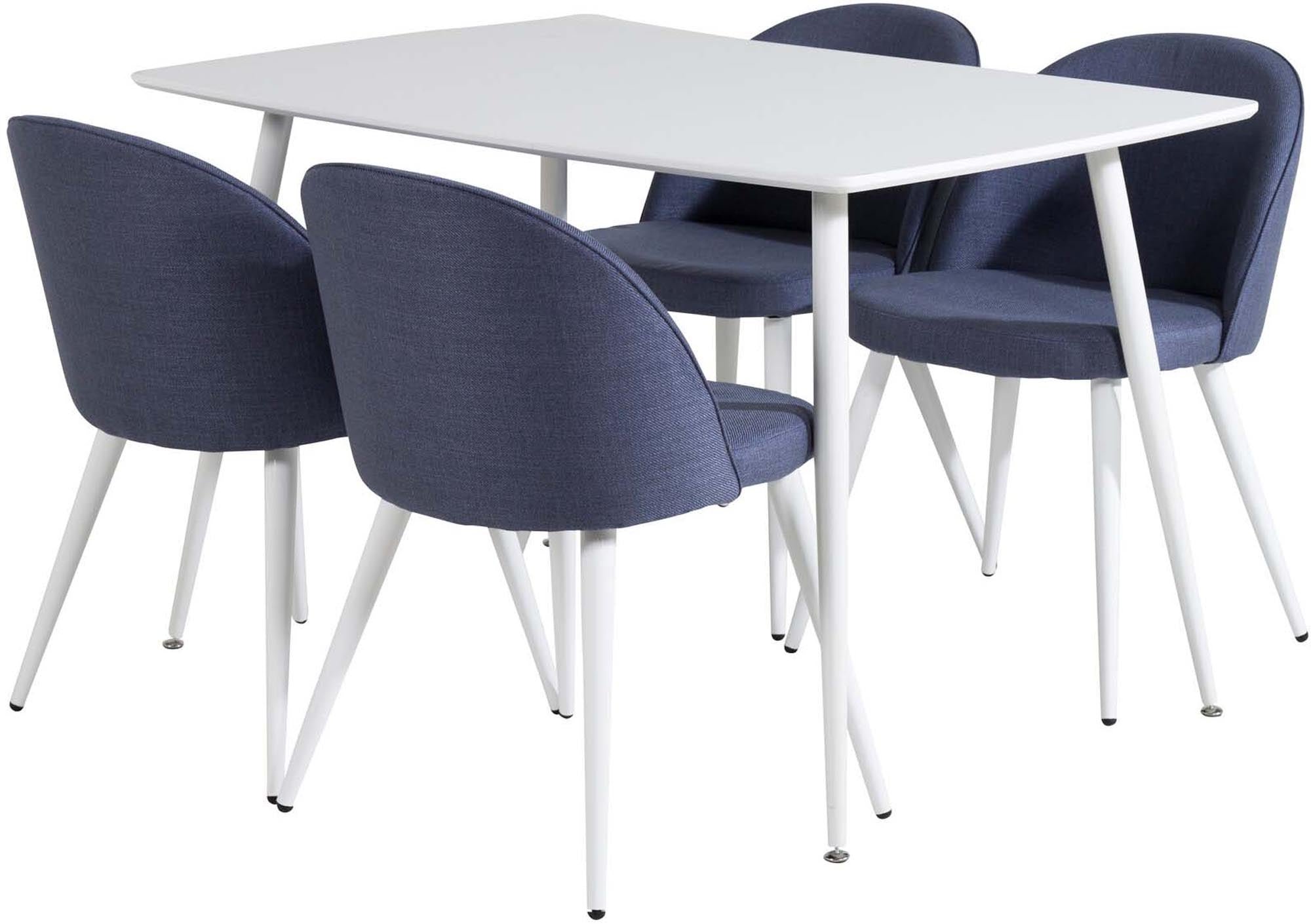 Entdecken Sie das Polar Esszimmerset + Velvet 120cm/4St. von Venture Home – stilvoll, funktional und perfekt für gesellige Abende.