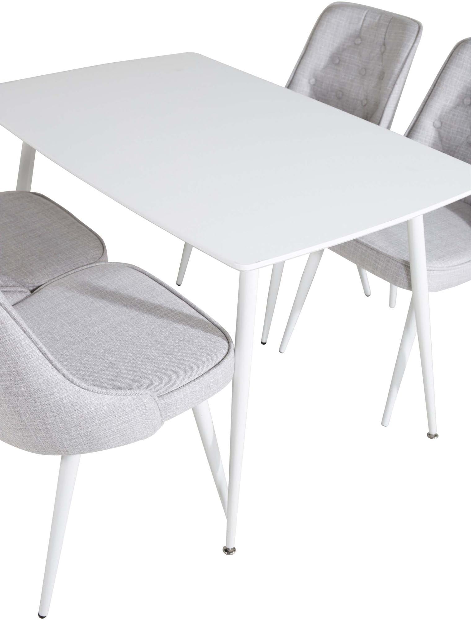 Elegantes Polar Esszimmerset mit luxuriösen Velvet Deluxe Stühlen. Ideal für gesellige Abende und stilvolle Anlässe. Komfort trifft auf zeitloses Design.