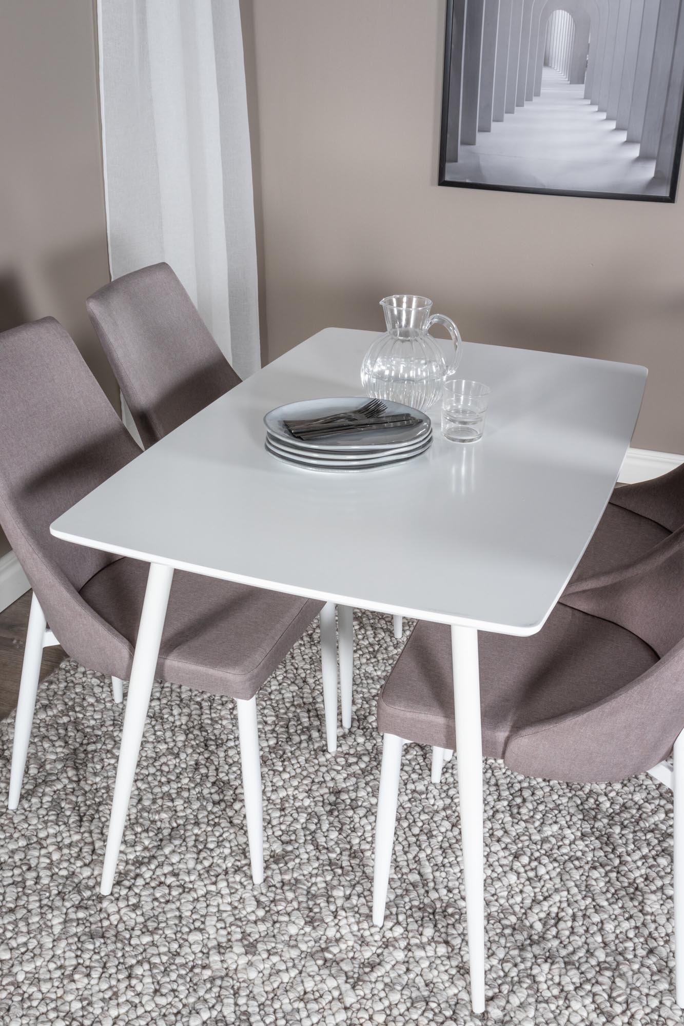 Modernes Polar Esszimmerset mit 4 Stühlen, 120cm Tisch von Venture.