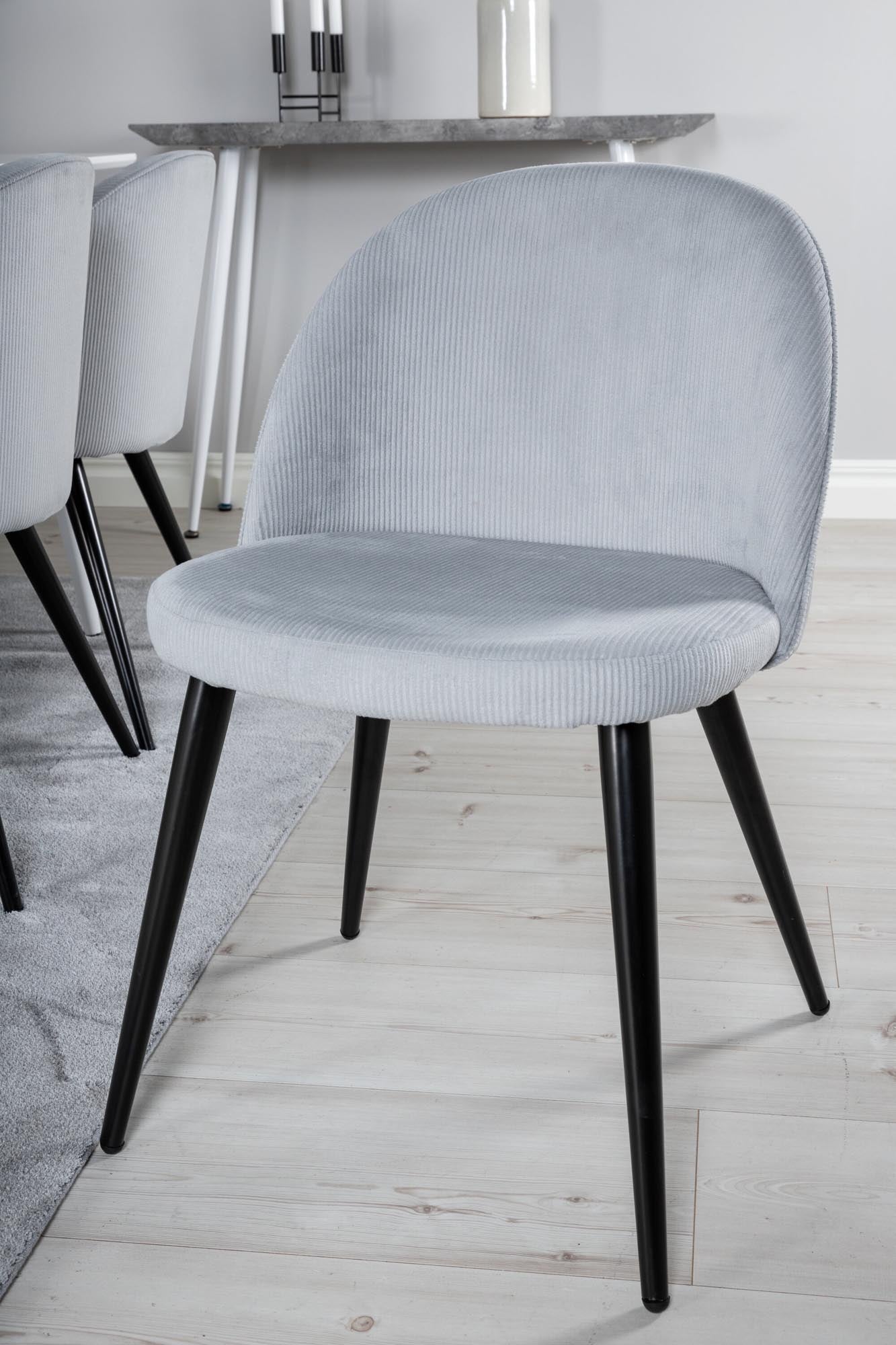 Stilvolles Polar Esszimmerset 180cm mit 6 bequemen Velvet-Stühlen. Perfekt für gesellige Abende und harmonische Einrichtung.