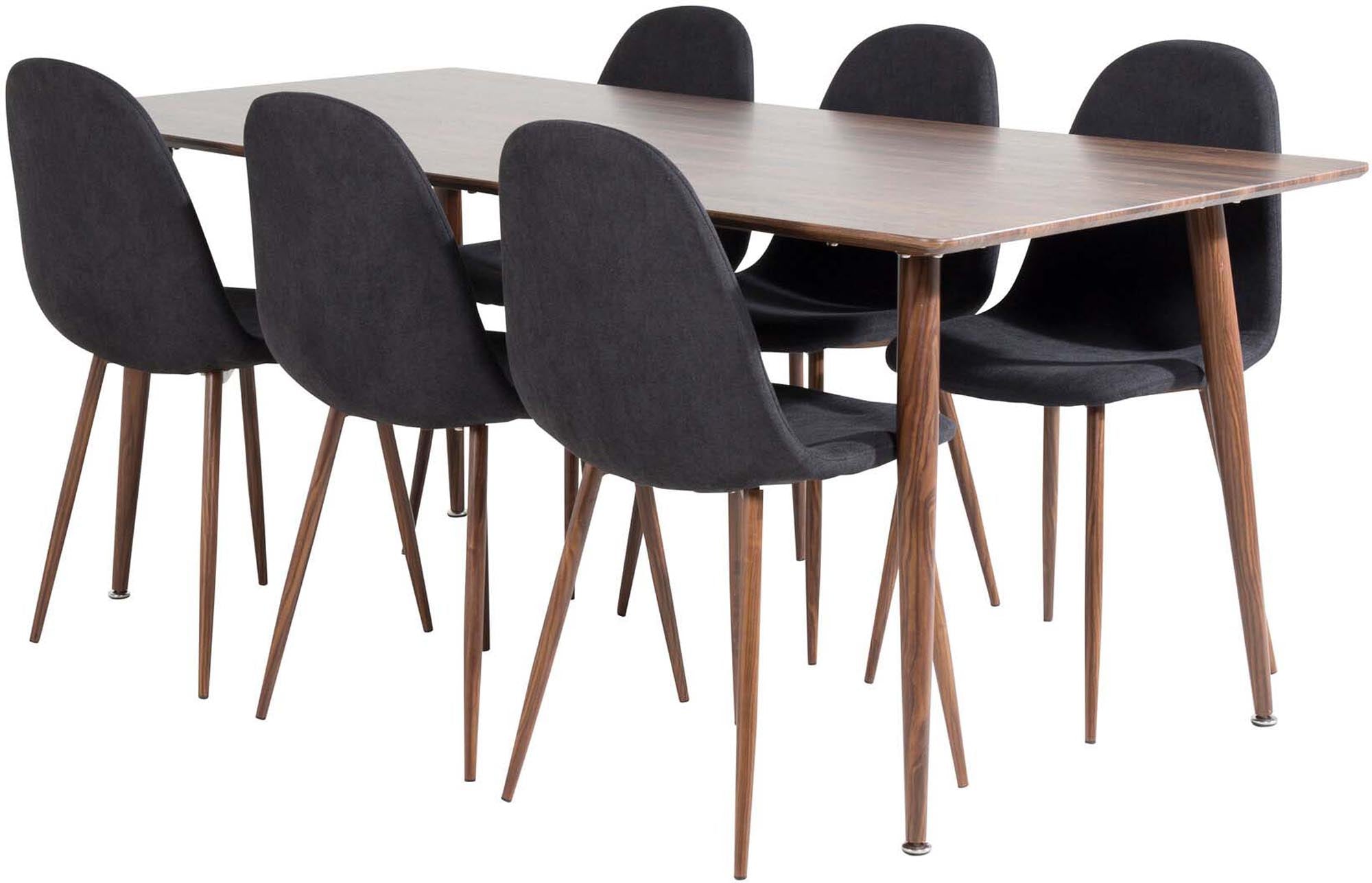 Modernes Polar Esszimmerset: 180cm Tisch mit 6 Stühlen von Venture Home.