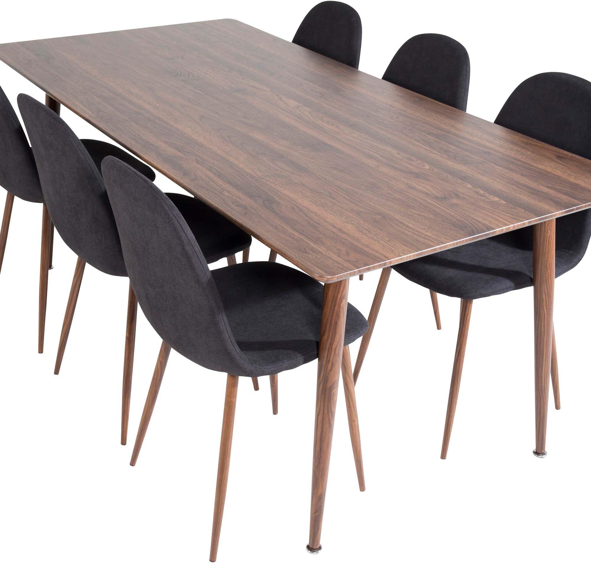 Elegantes Polar Esszimmerset: 180cm Tisch mit 6 Stühlen von Venture.