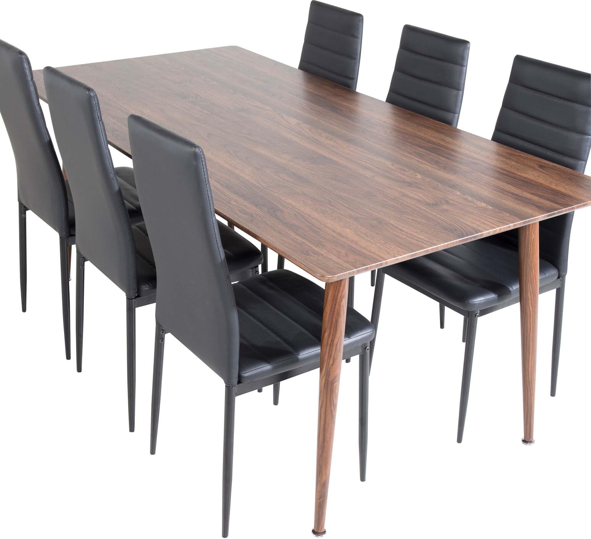 Elegantes Polar Esszimmerset für stilvolle Dinner mit 6 Gästen.