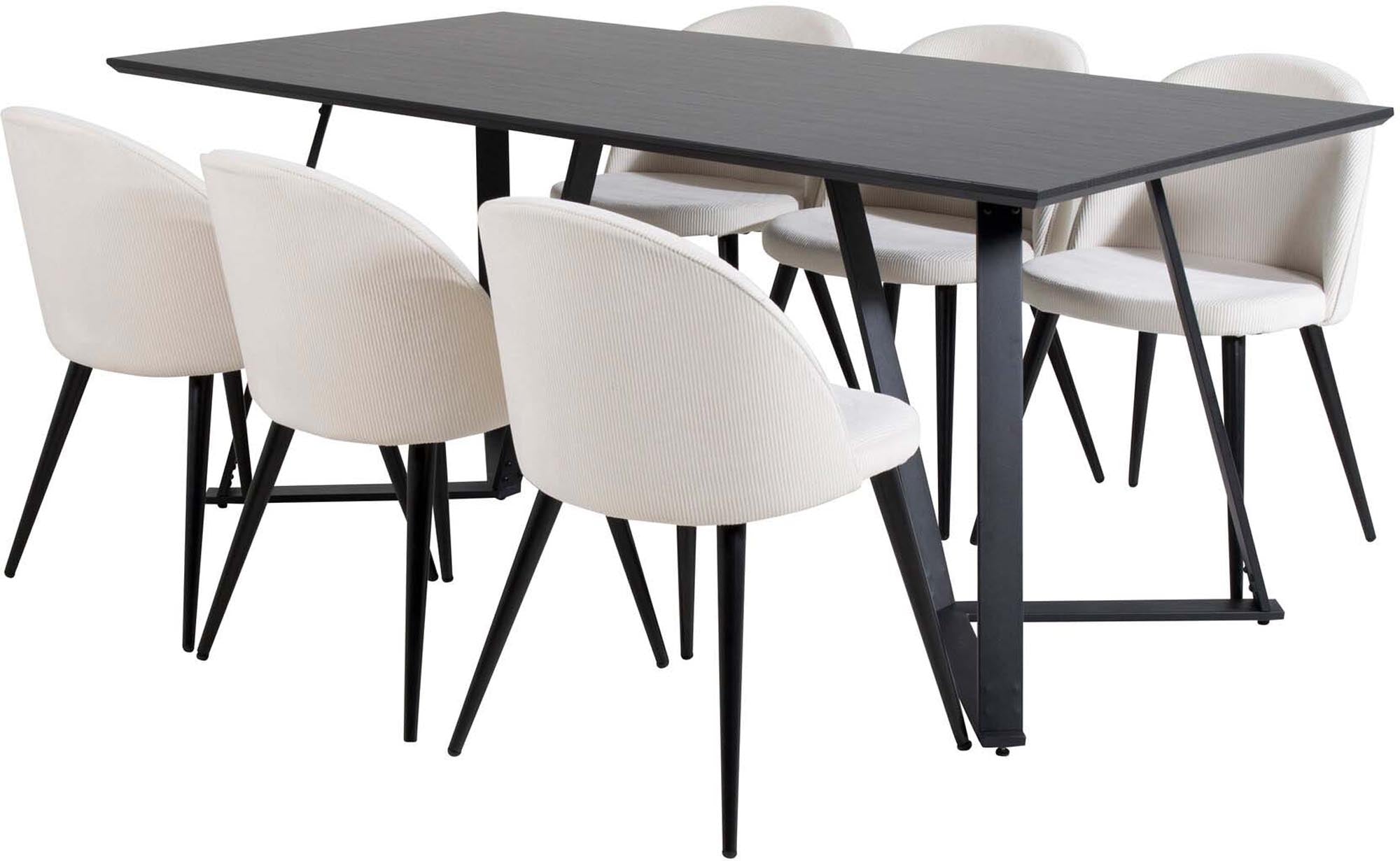 Entdecken Sie das Marina Esszimmerset Velvet 180cm/6St. von Venture Home – ein stilvolles Ensemble für gesellige Abende und festliche Anlässe.