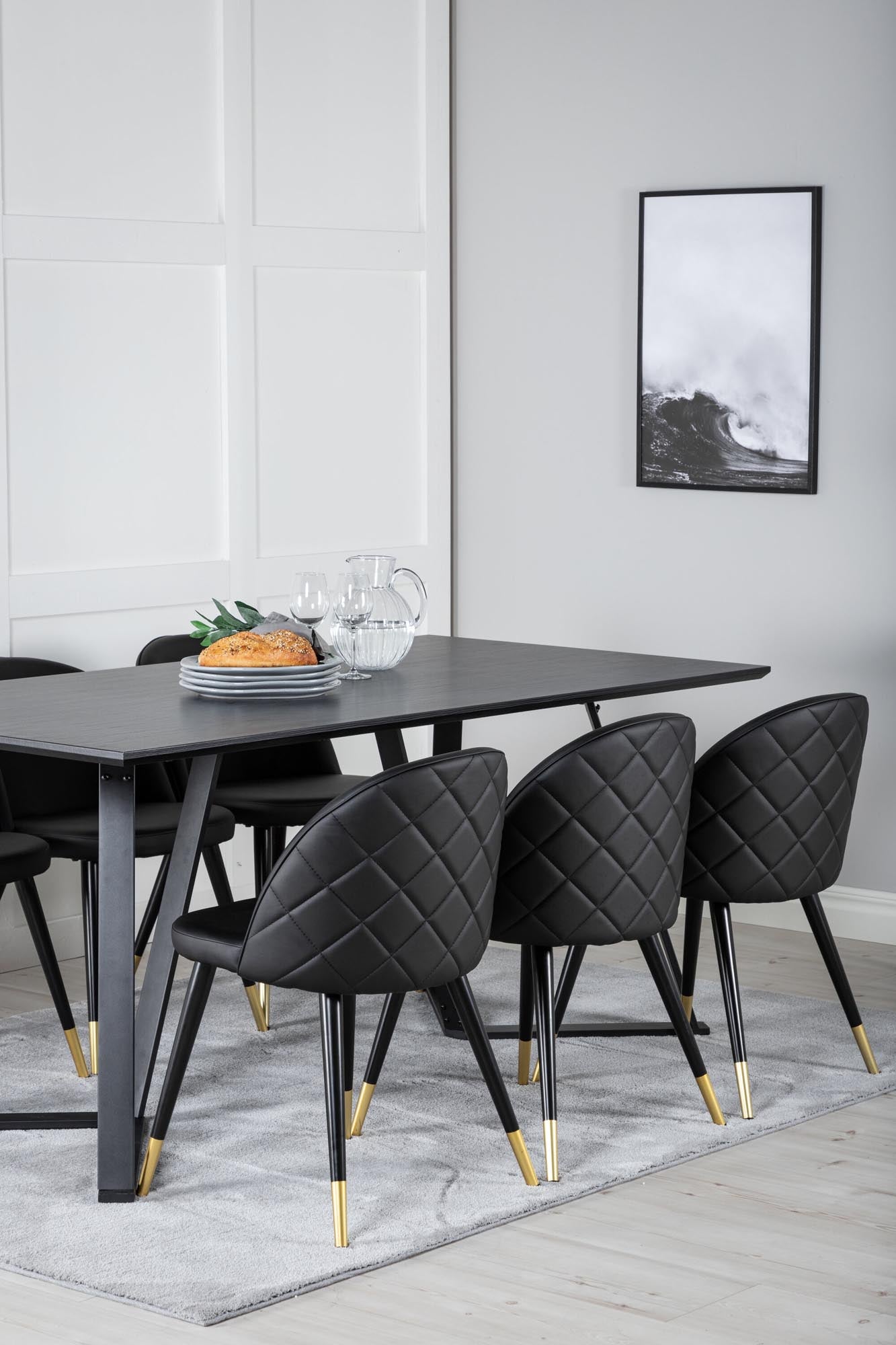Marina Esszimmerset Velvet: Elegantes Design und Komfort für gesellige Abende mit bis zu 6 Personen. Ideal für stilvolle Esszimmer.
