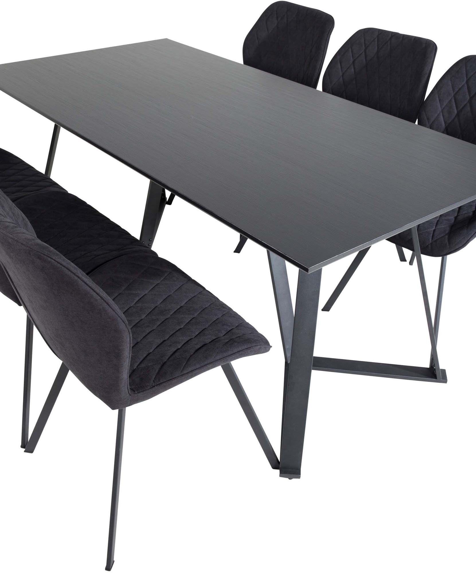 Entdecken Sie das stilvolle Marina Esszimmerset Gemma 180cm/6St. von Venture Home – ideal für gesellige Abende und festliche Anlässe.